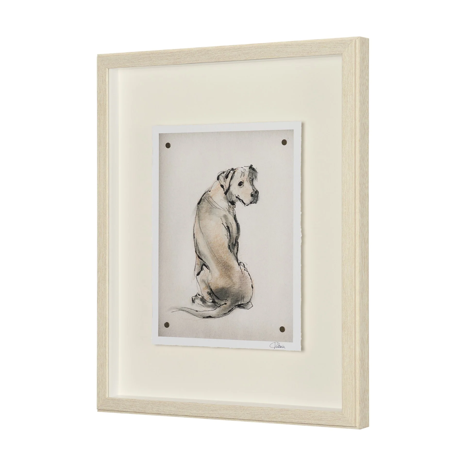 Playful Pup Hand Embelished Framed Artwork Matted under Glass - Image 14