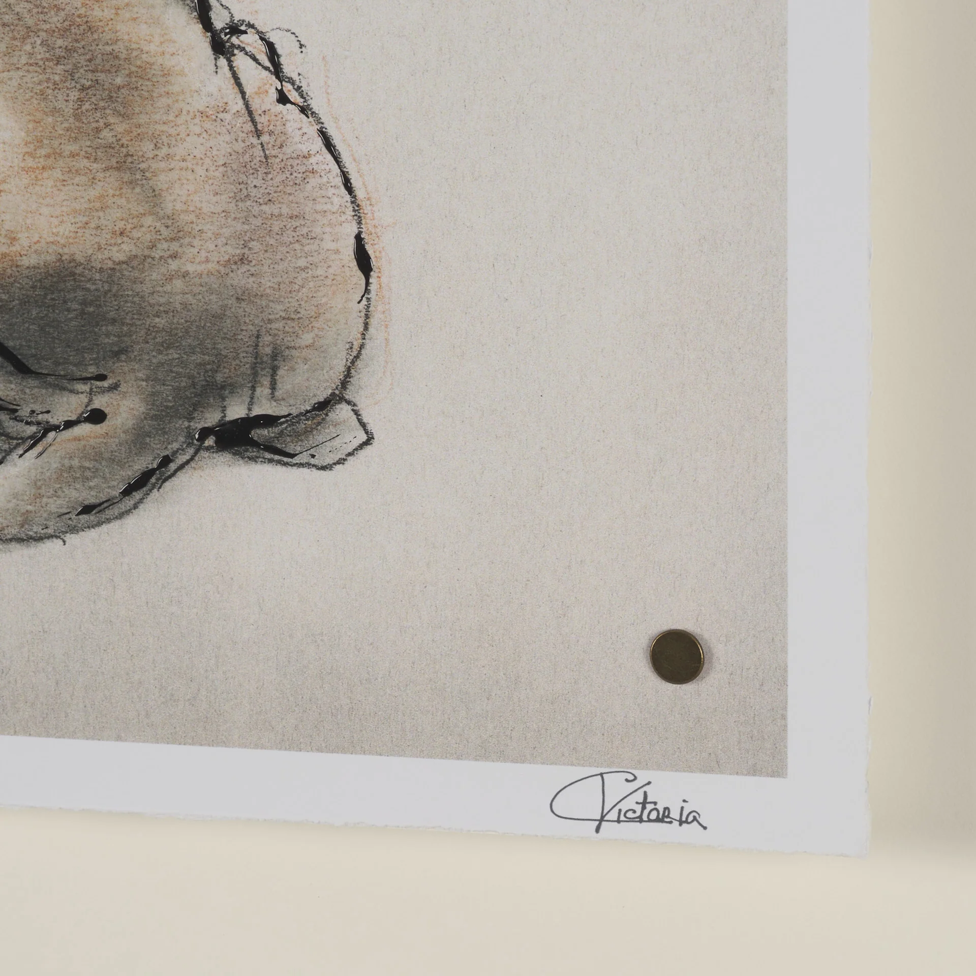 Playful Pup Hand Embelished Framed Artwork Matted under Glass - Image 15