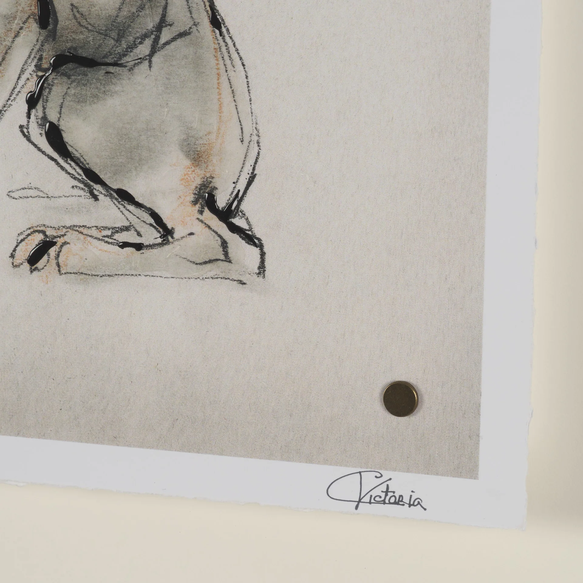 Playful Pup Hand Embelished Framed Artwork Matted under Glass - Image 19