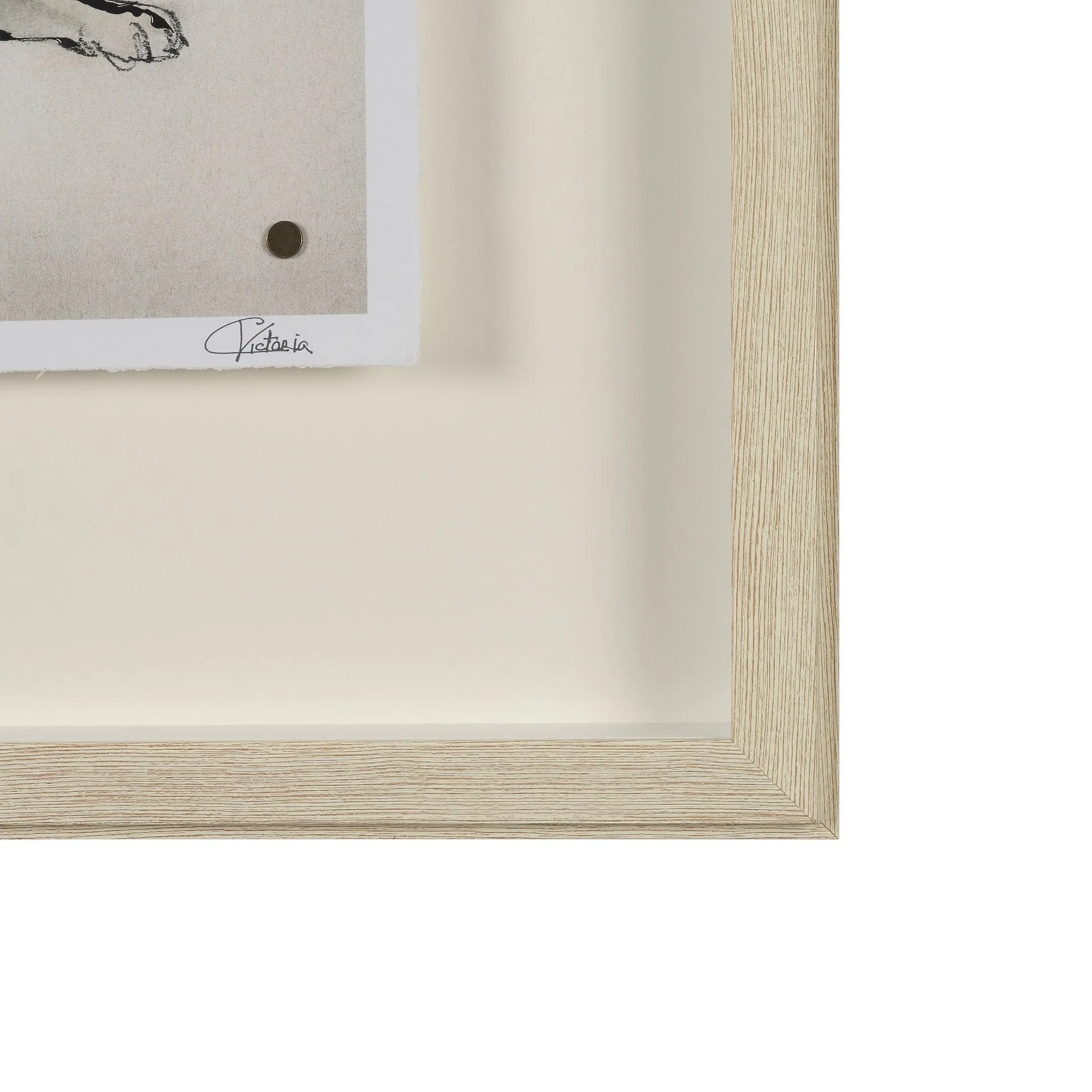 Playful Pup Hand Embelished Framed Artwork Matted under Glass - Image 3