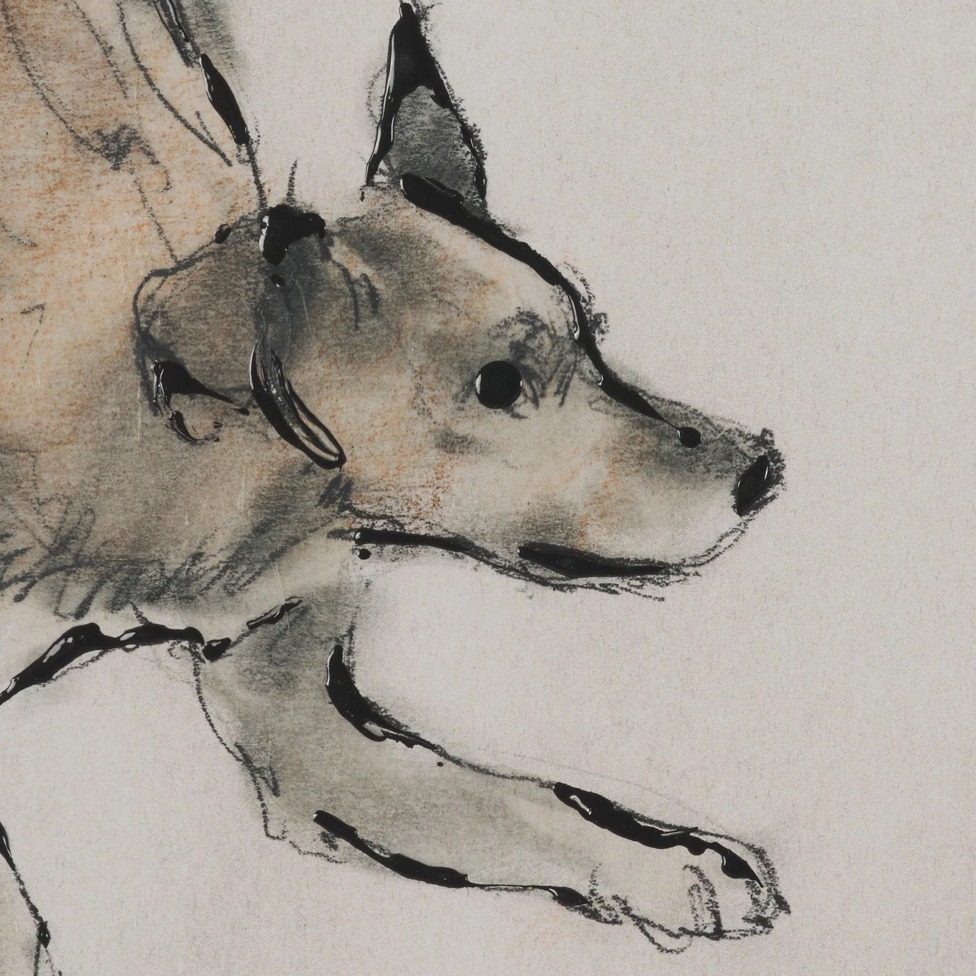Playful Pup Hand Embelished Framed Artwork Matted under Glass - Image 7