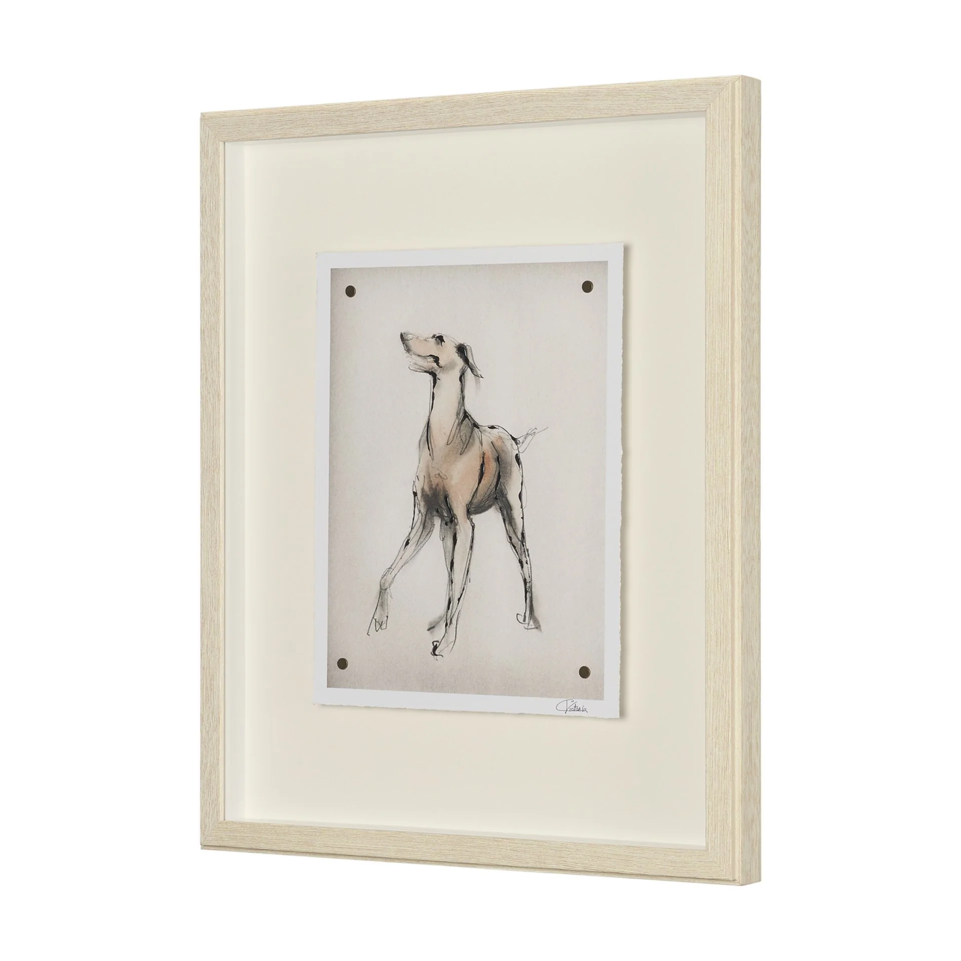 Playful Pup Hand Embelished Framed Artwork Matted under Glass - Image 9