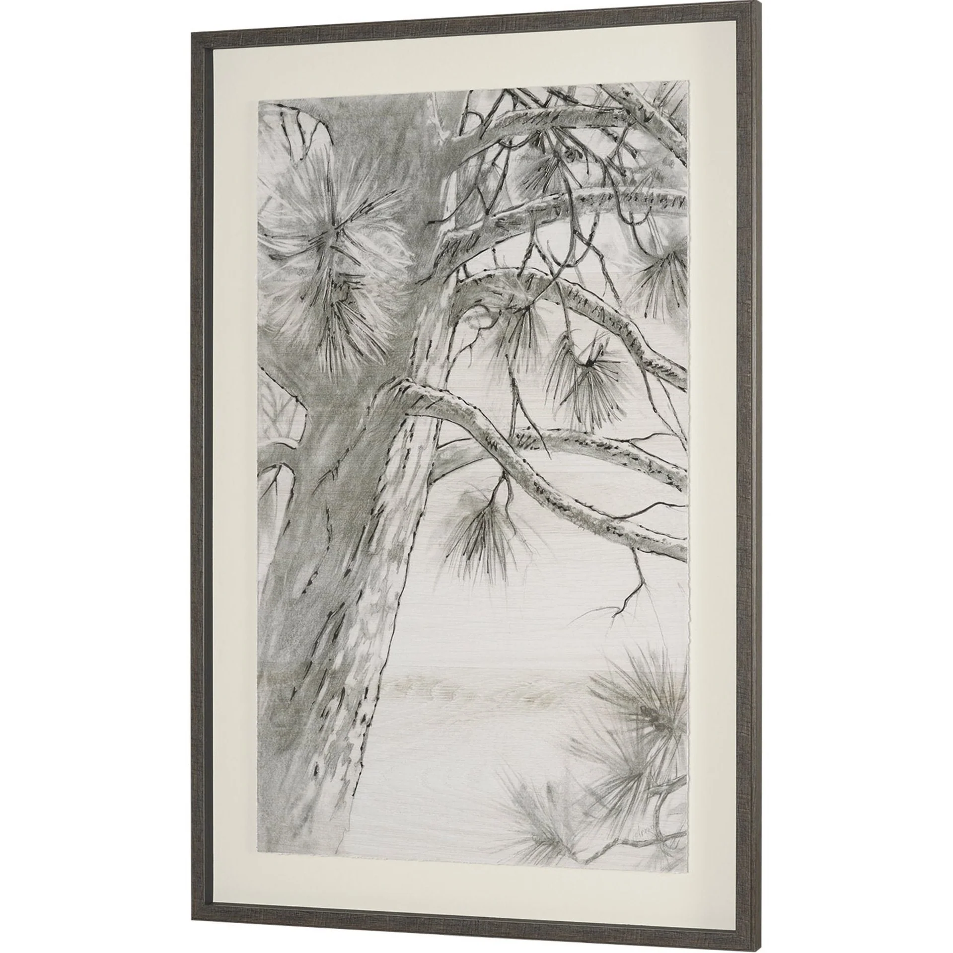 Ponderosa Whisper Hand Embelished Framed Artwork Matted under Glass - Image 3