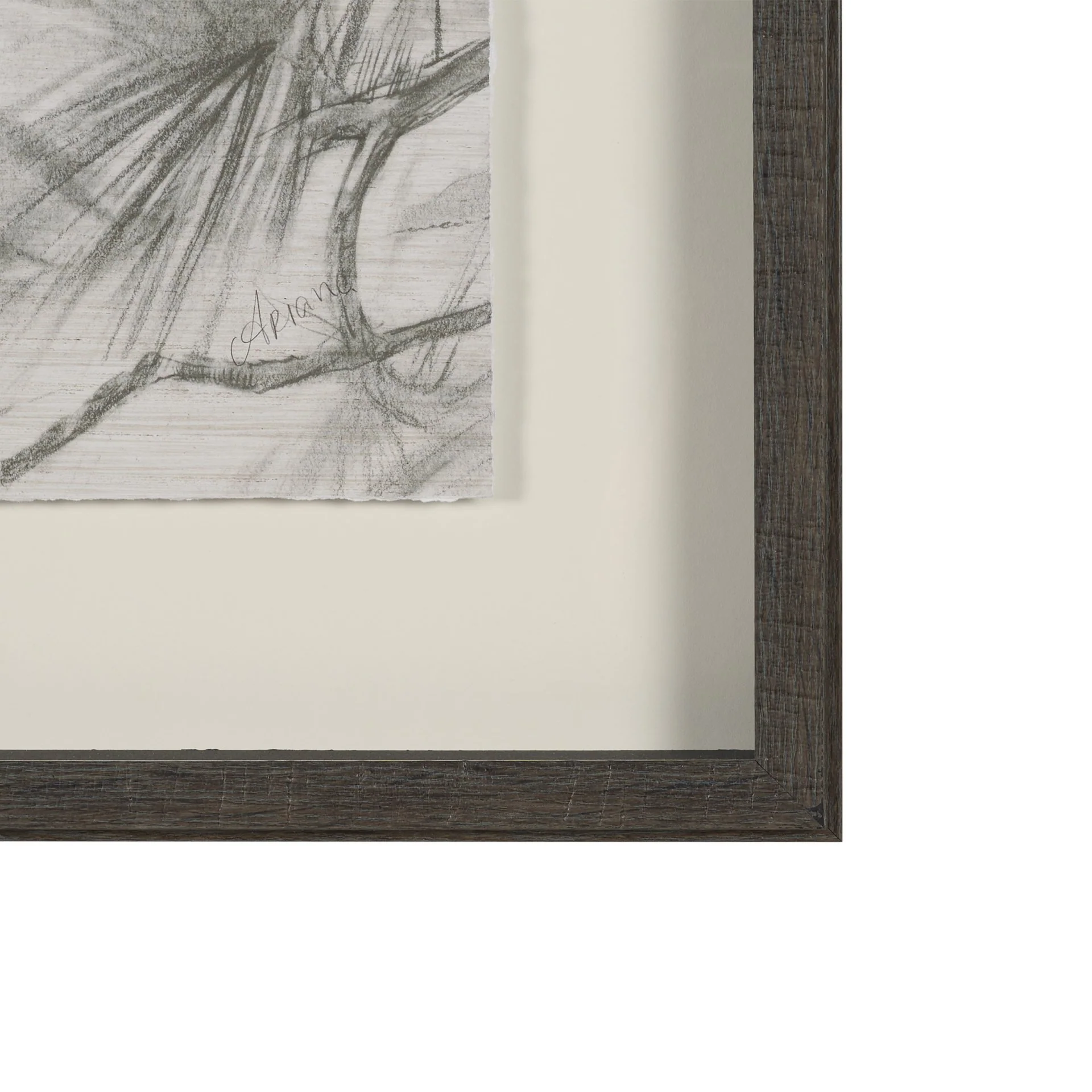 Ponderosa Whisper Hand Embelished Framed Artwork Matted under Glass - Image 8