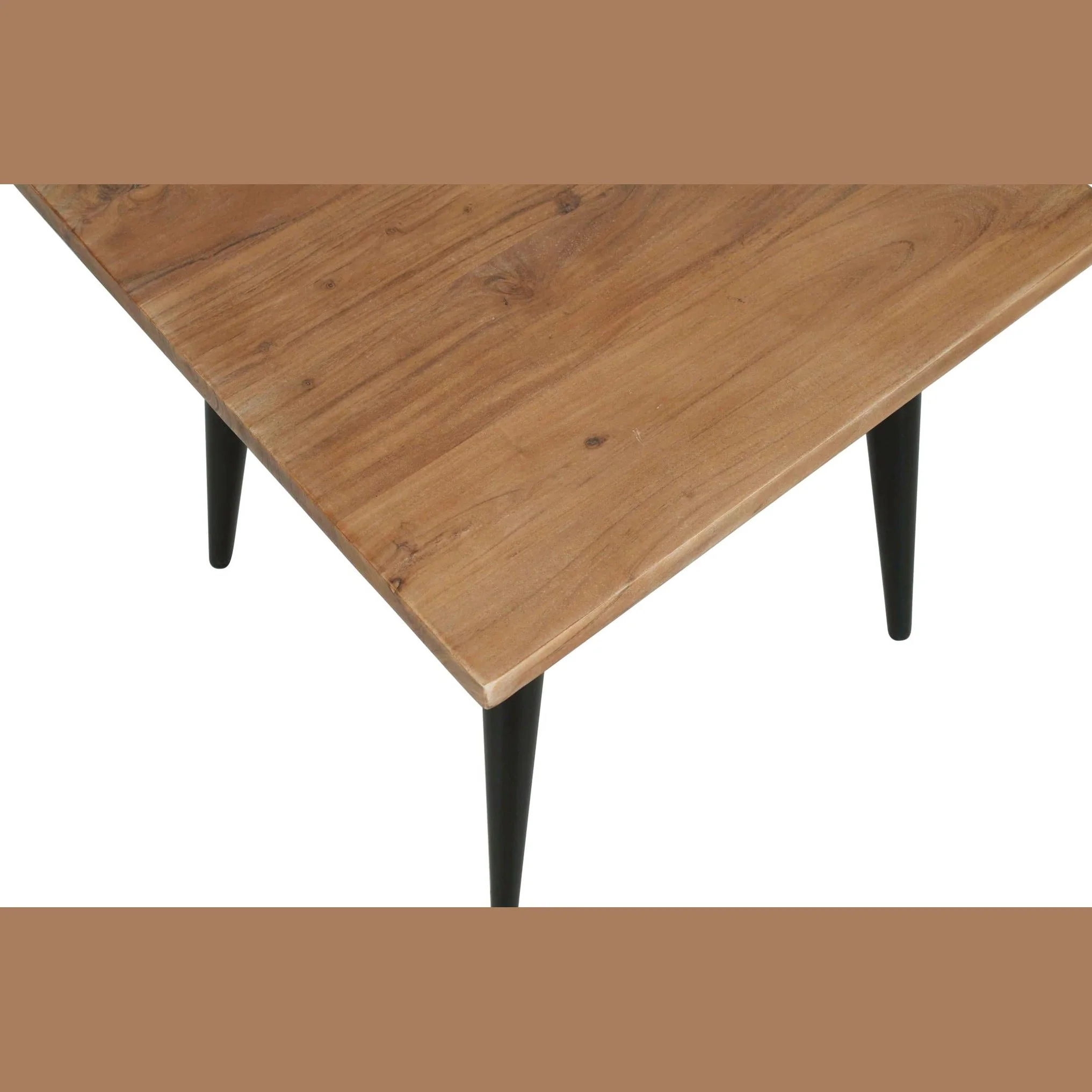 Prelude Solid Acacia Square End Table - Suede - Image 5