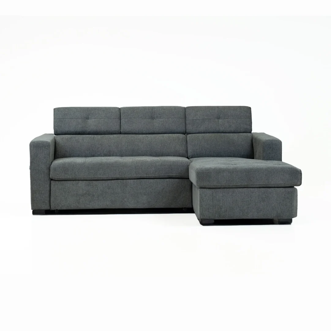 Randall Sleeper Sectional - Fabric - Ramy Charcoal Right Chaise