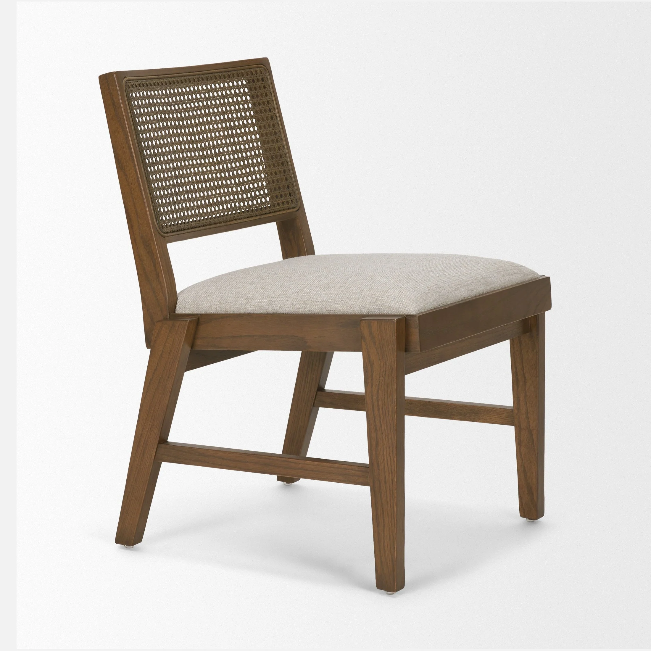 Reid Framed Cream Fabric Dining Chair - Image 6