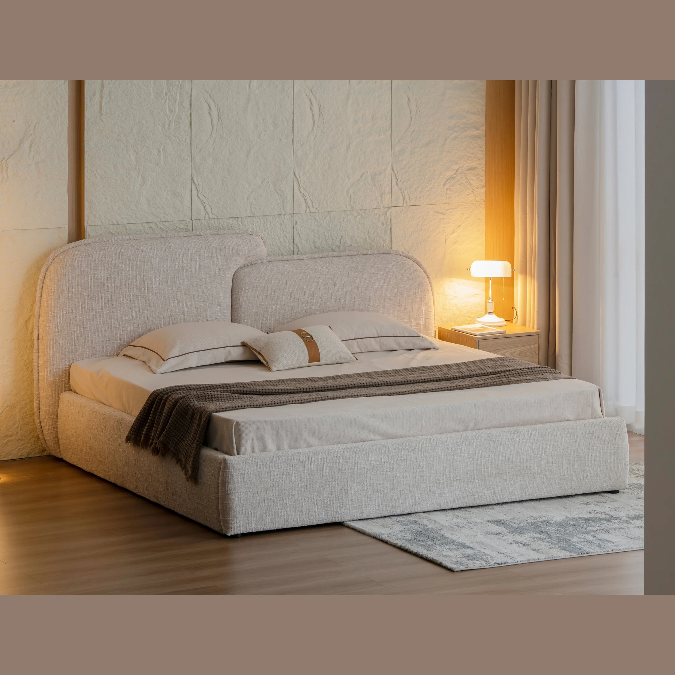 Rialto Upholstered Queen Bed with Hydraulic Storage - Image 6