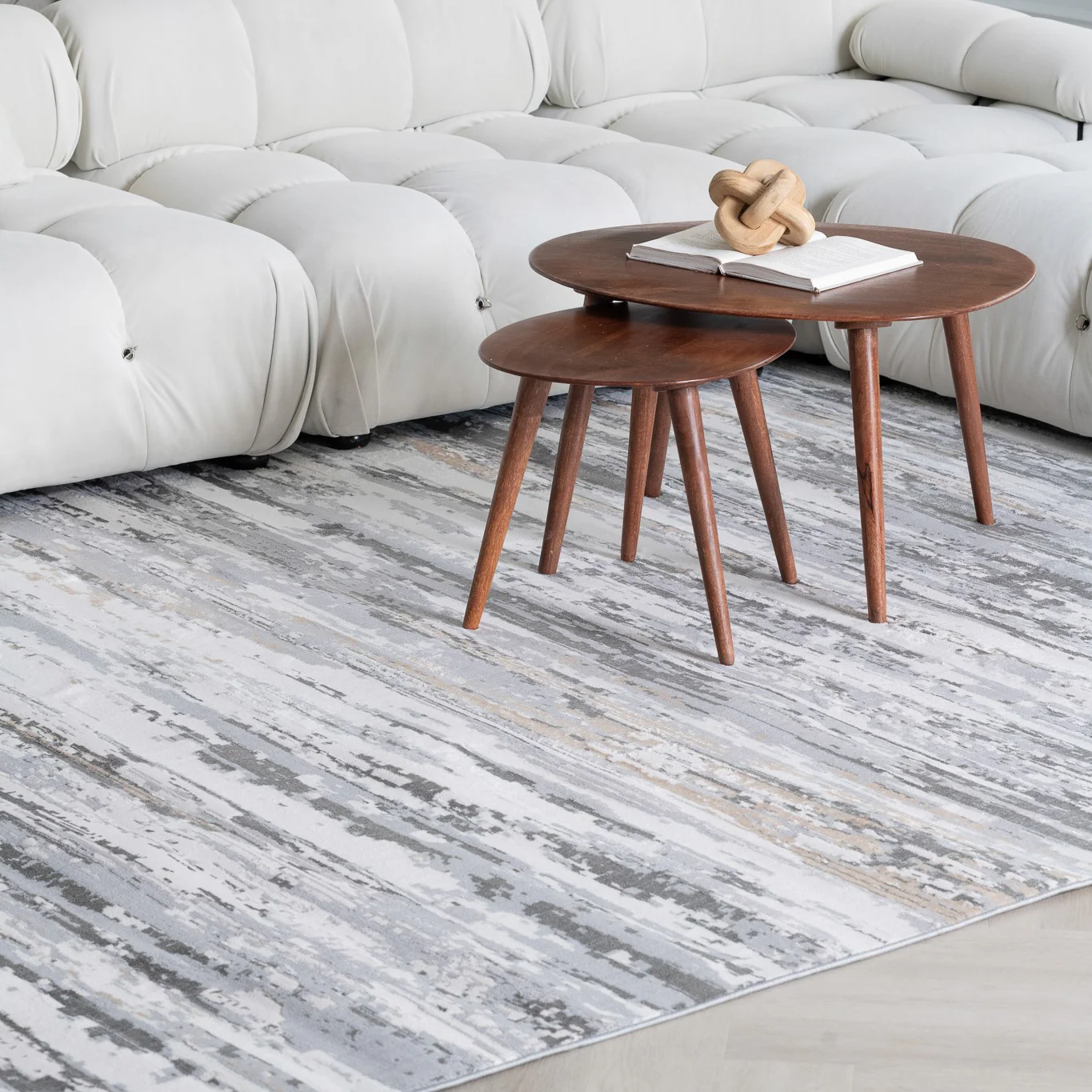 Rio Grey Abstract Lines Area Rug - Image 4