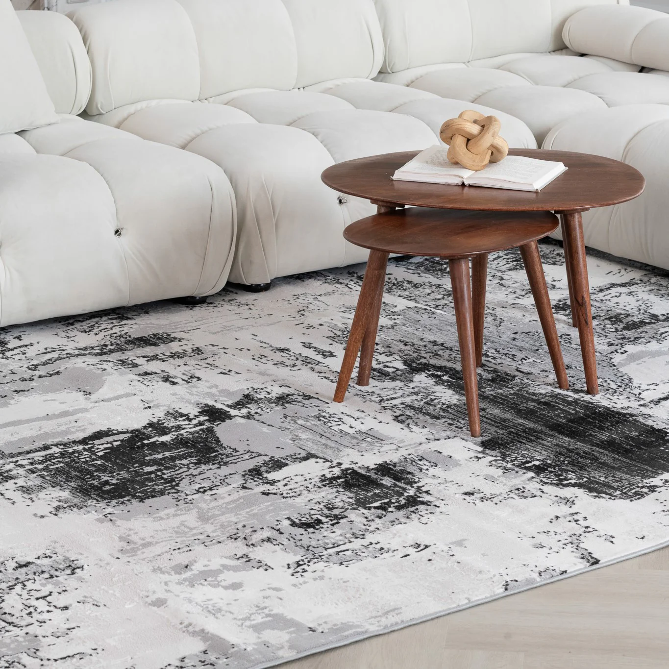 Rio Grey Contemporary Textured Area Rug - Image 4