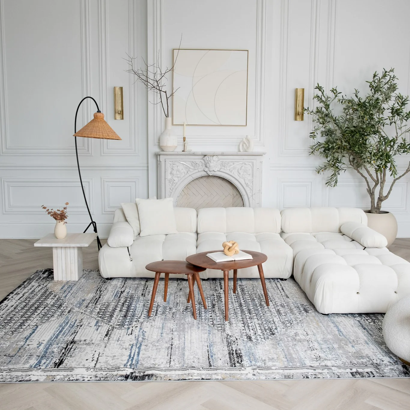 Rio Geometric Grey Modern Area Rug - Image 5
