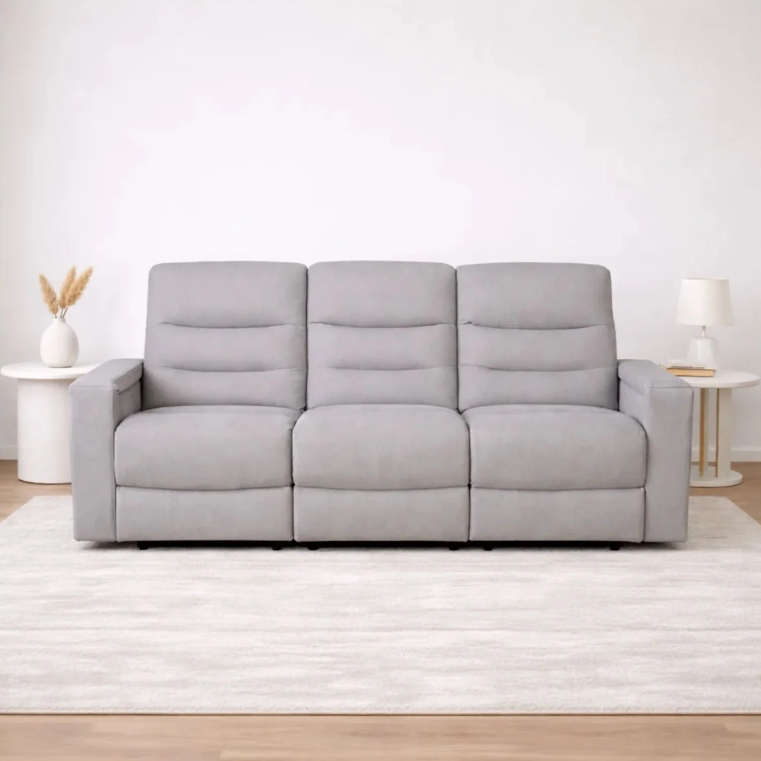 Roche Power Recliner Sofa - Light Grey - Image 2