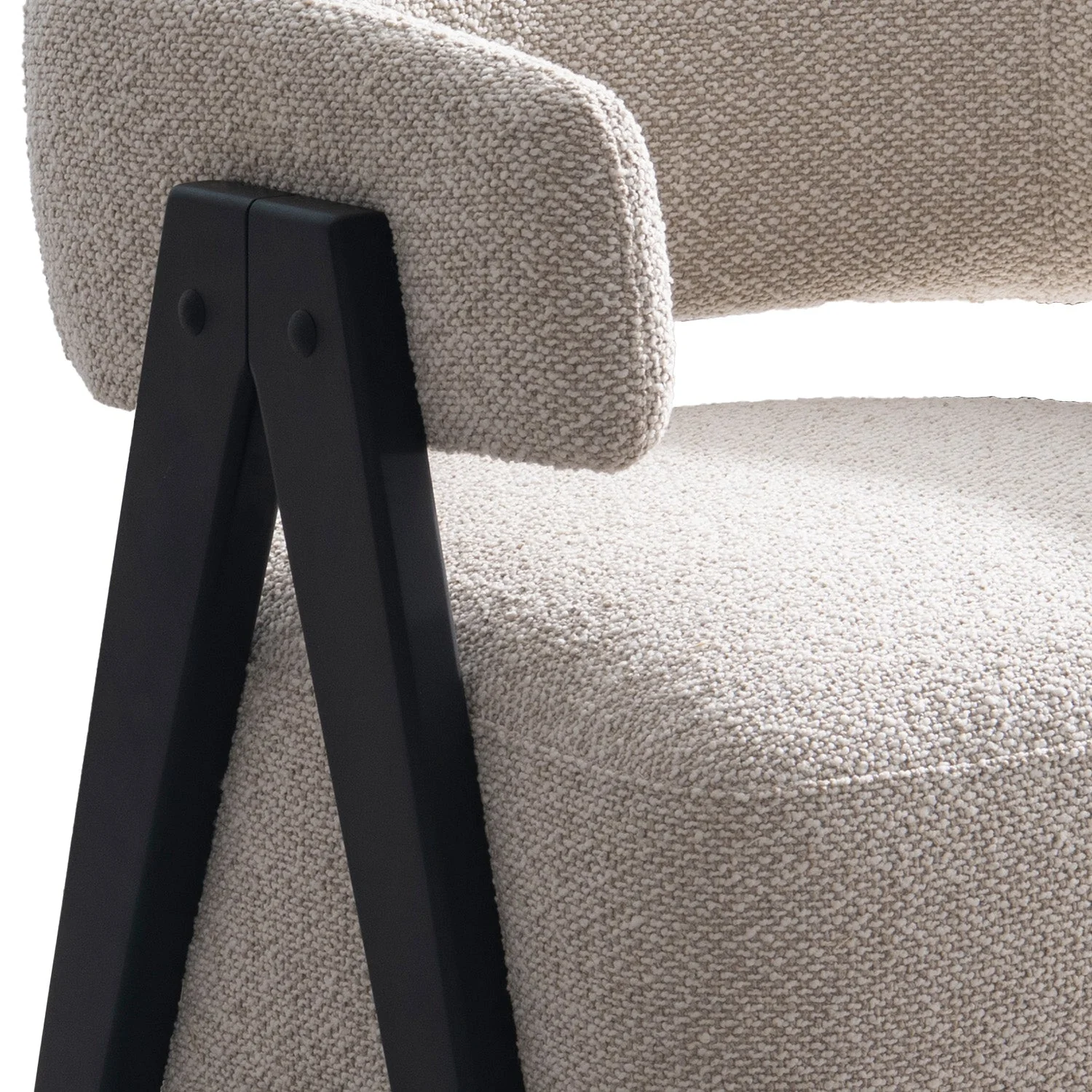Rocio Boucle Fabric Arm Accent Chair - Image 4
