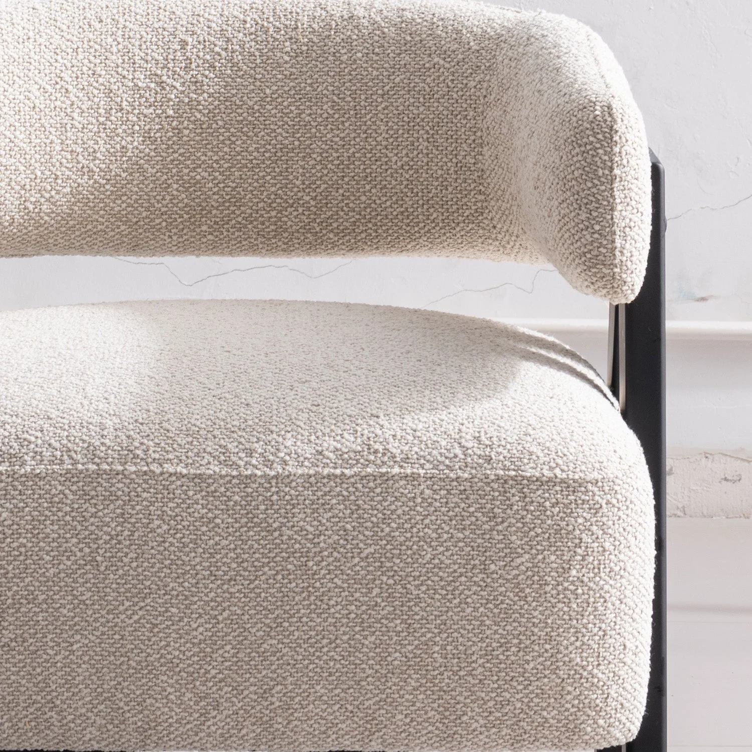 Rocio Boucle Fabric Arm Accent Chair - Image 6