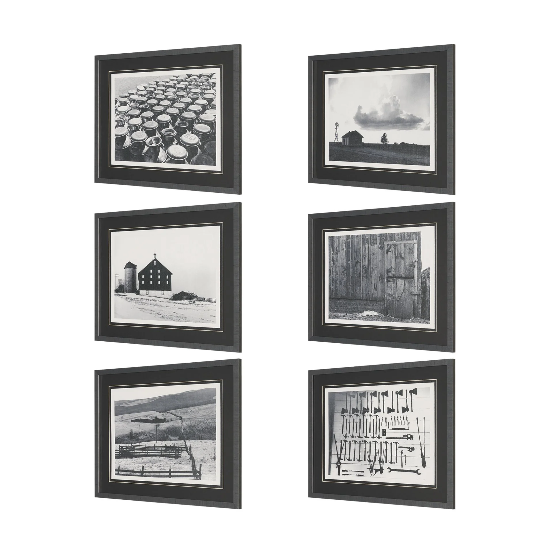Rural Rows (Set of 6) Framed Art Print - Image 2