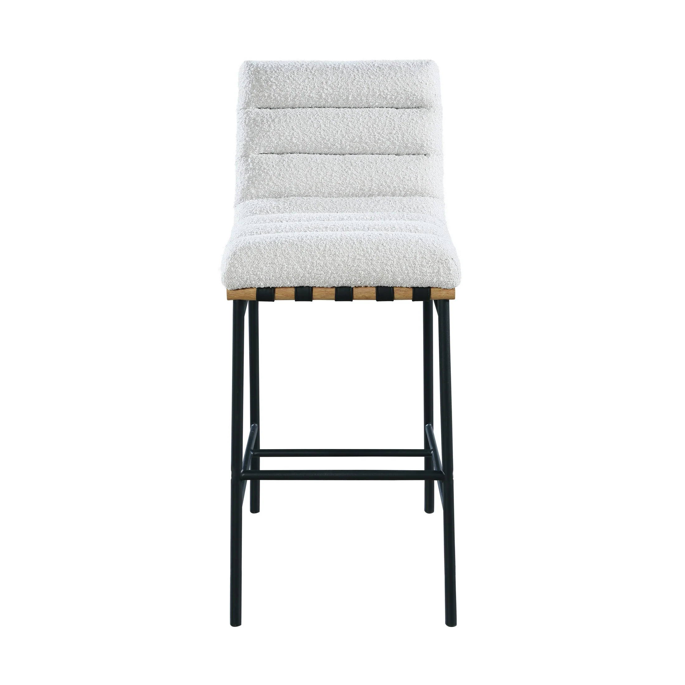 Ryna Boucle Fabric Counter Stool - Cream - Image 3