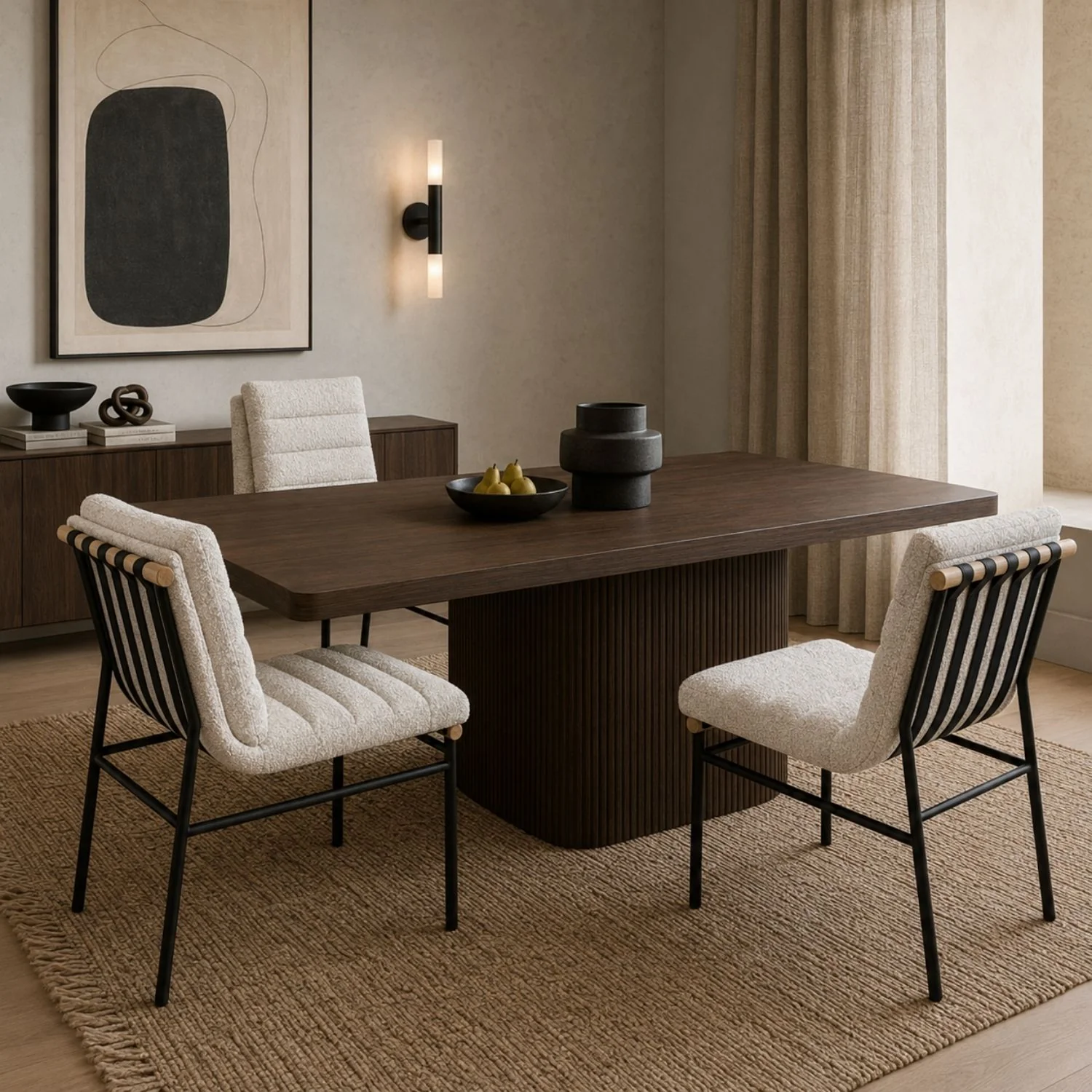Ryna Vista Fabric Dining Chair - Linen - Image 2