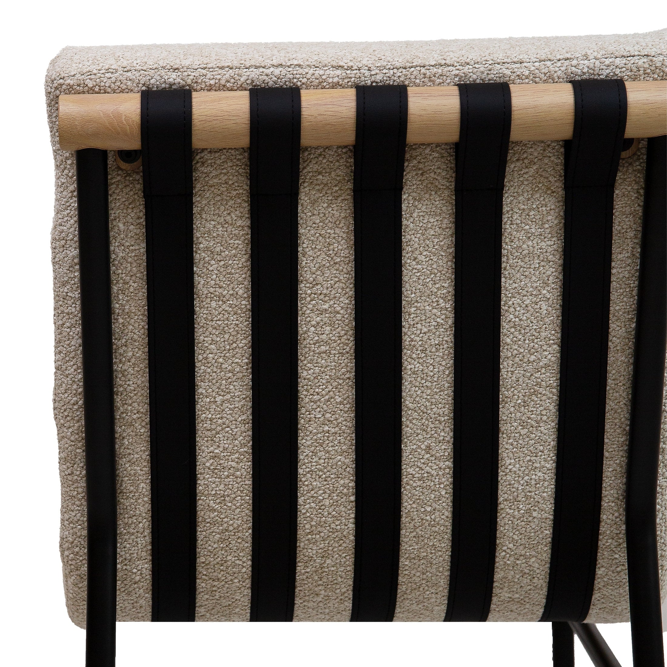 Ryna Vista Fabric Dining Chair - Linen - Image 8
