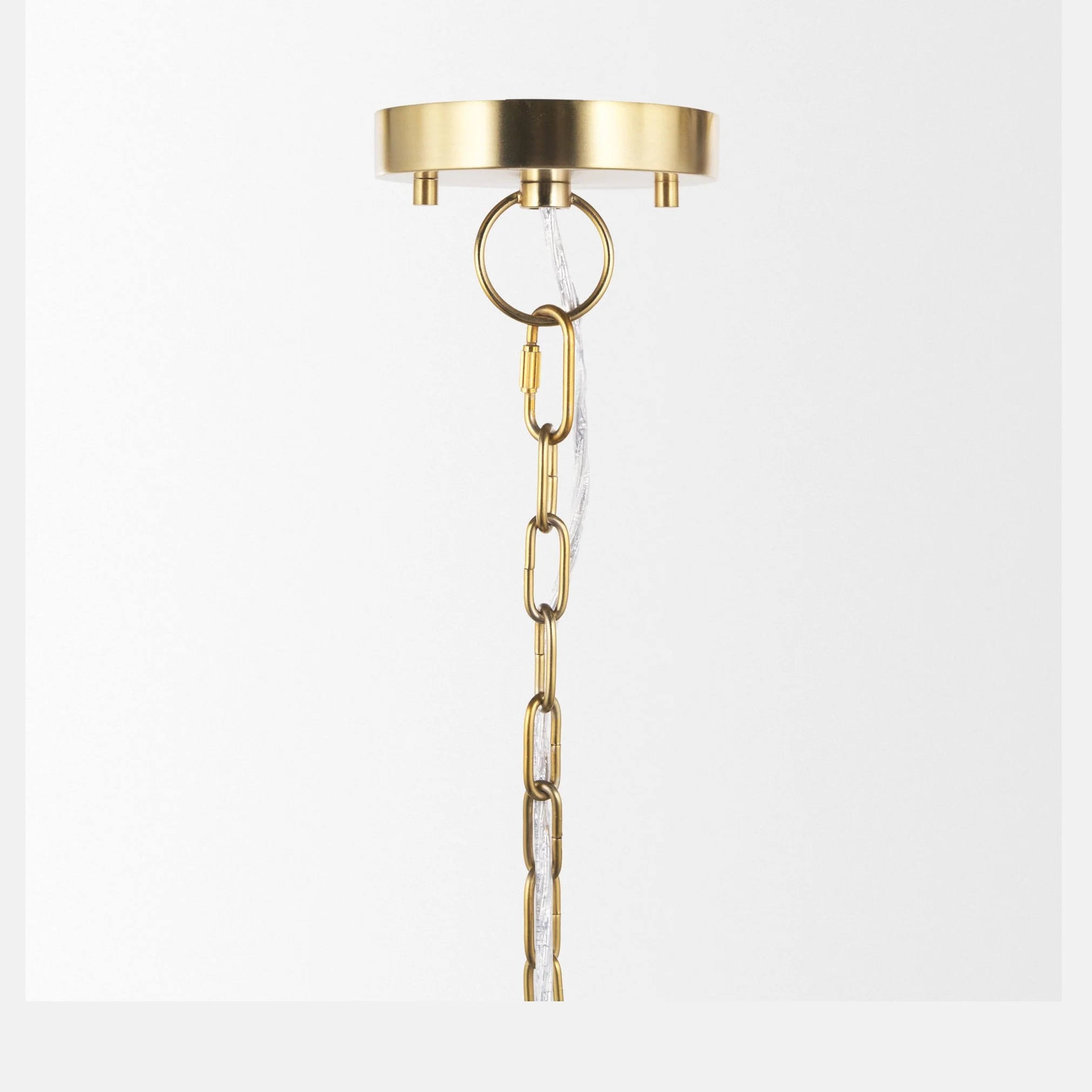 Saliha Cane w/ Brass Metal Pendant Light - Image 3