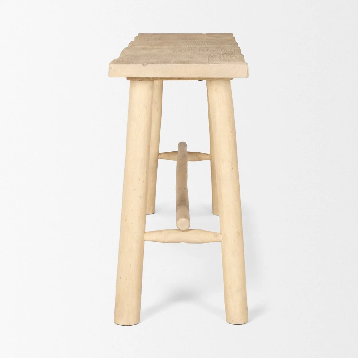 Sekou Light Brown Wooden Craftsman Console Table - Image 3