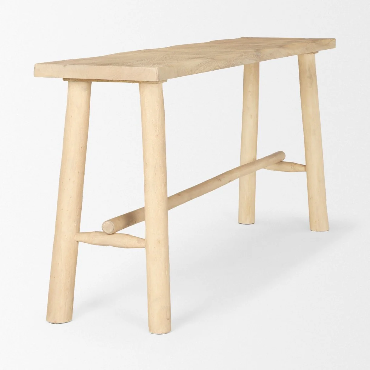Sekou Light Brown Wooden Craftsman Console Table - Image 4