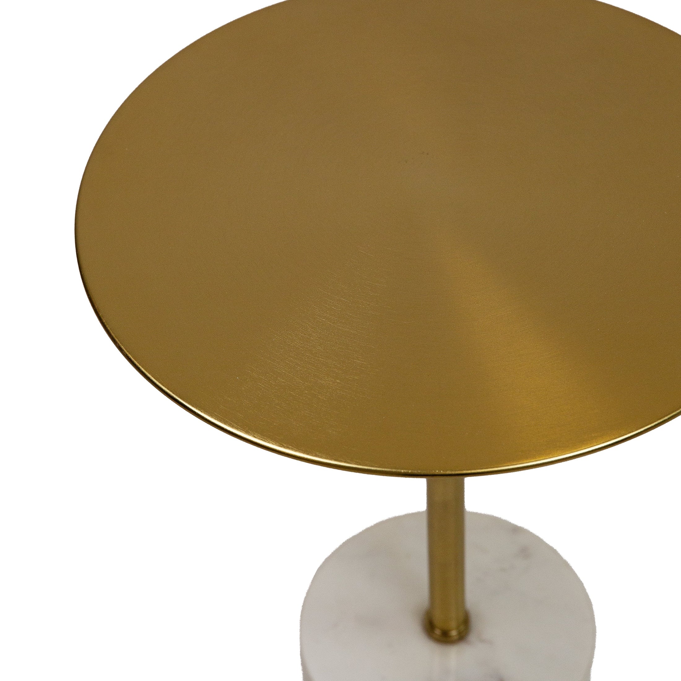 SELAH Side Table With Gold Top / Marble Base - Image 6