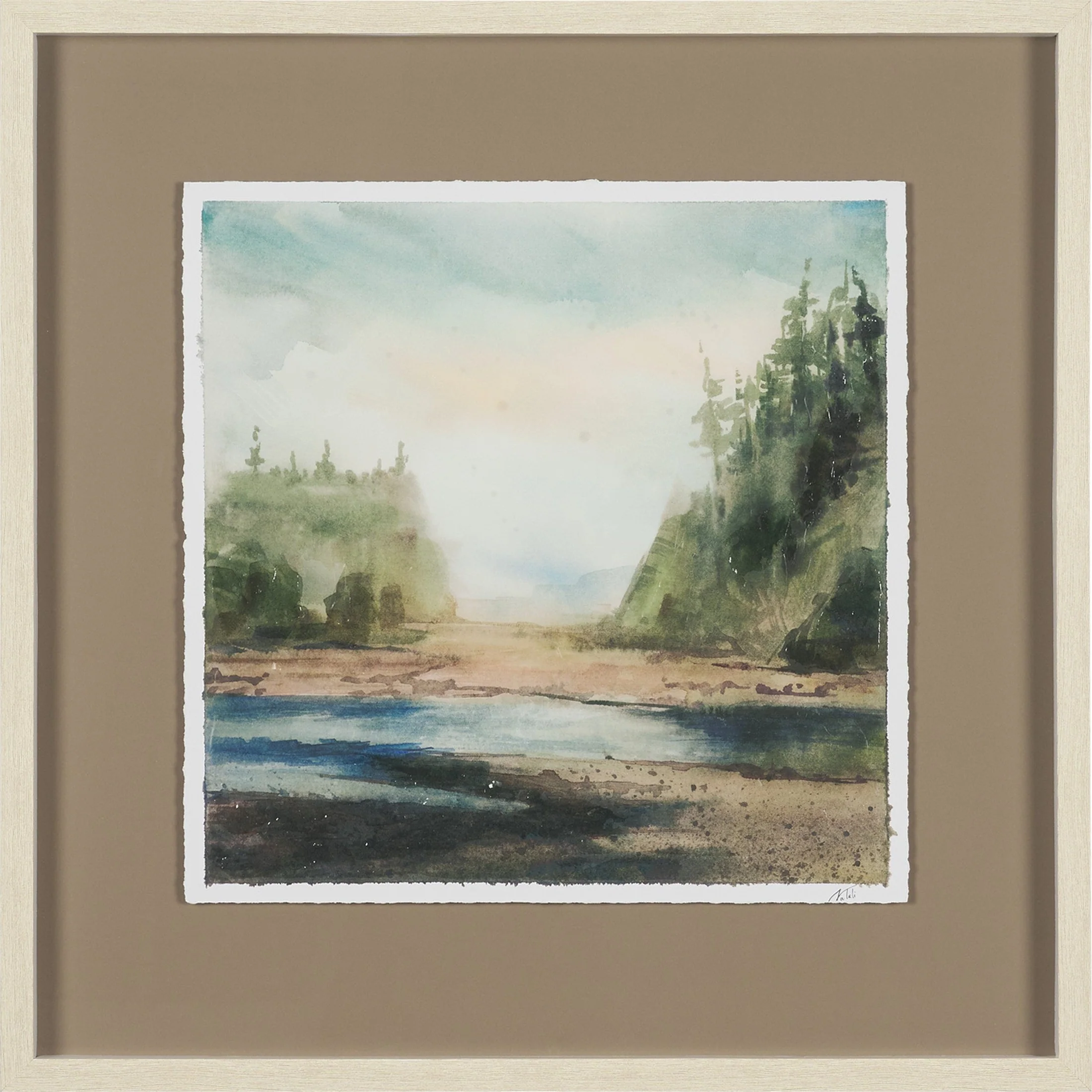 Shoreline Beauty Hand Embelished Framed Artwork