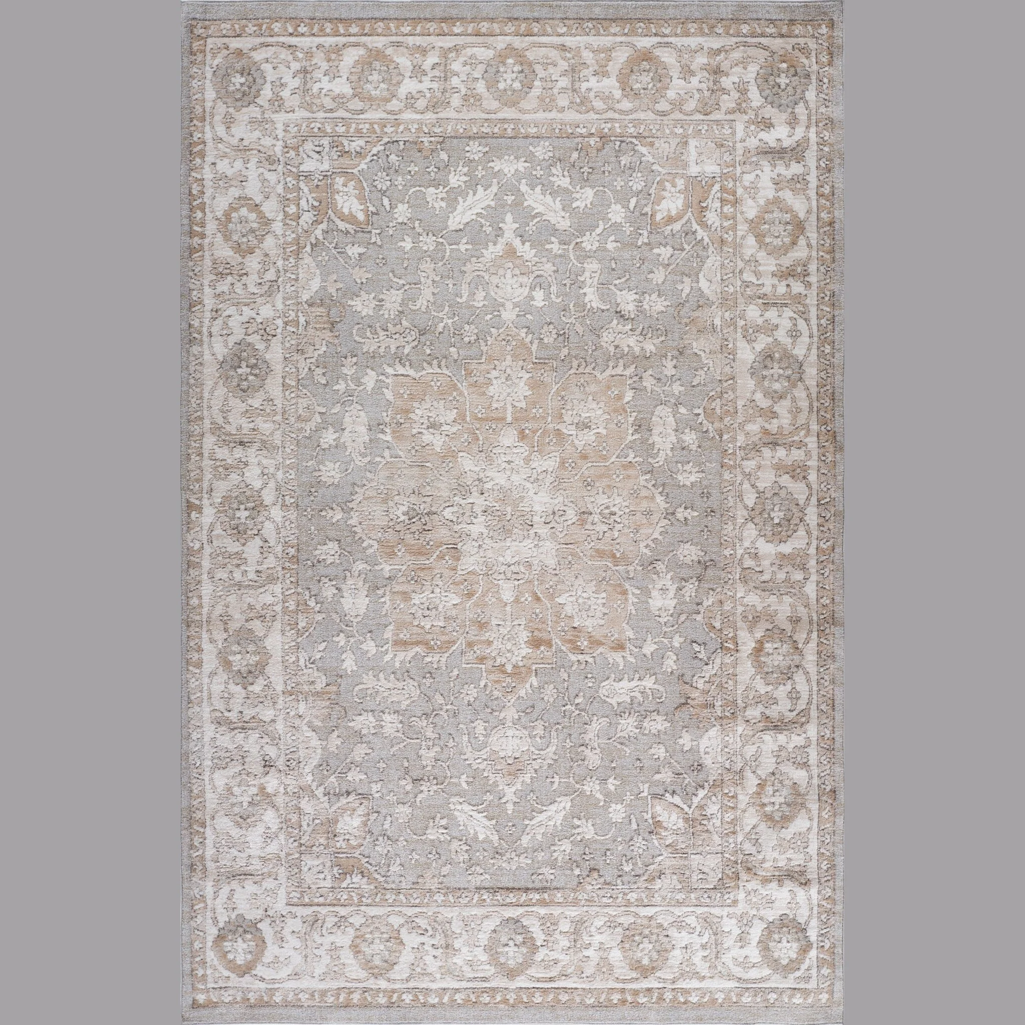 Siena Soft Touch White Floral Rug - Image 7