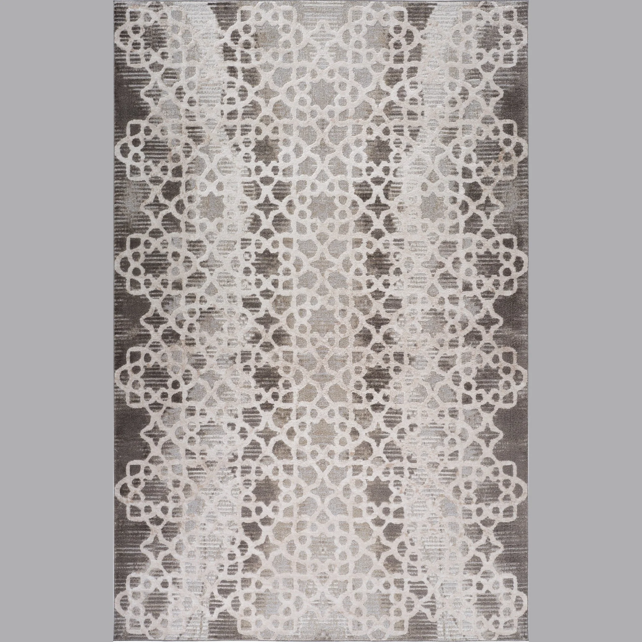 Siena White Woven Diamond Pattern Area Rug - Image 7