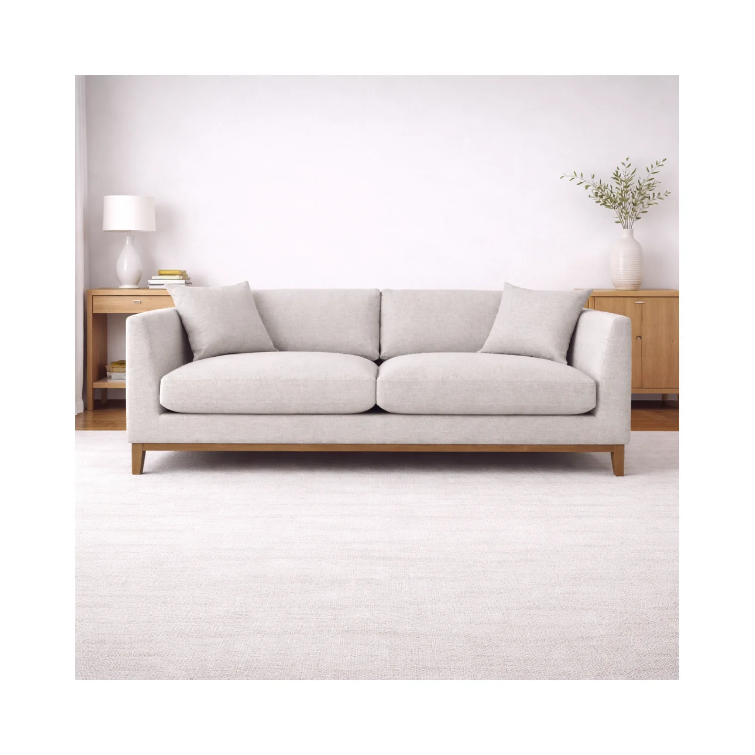 Sirella Sofa - Woven Tweed Neutral - Image 2