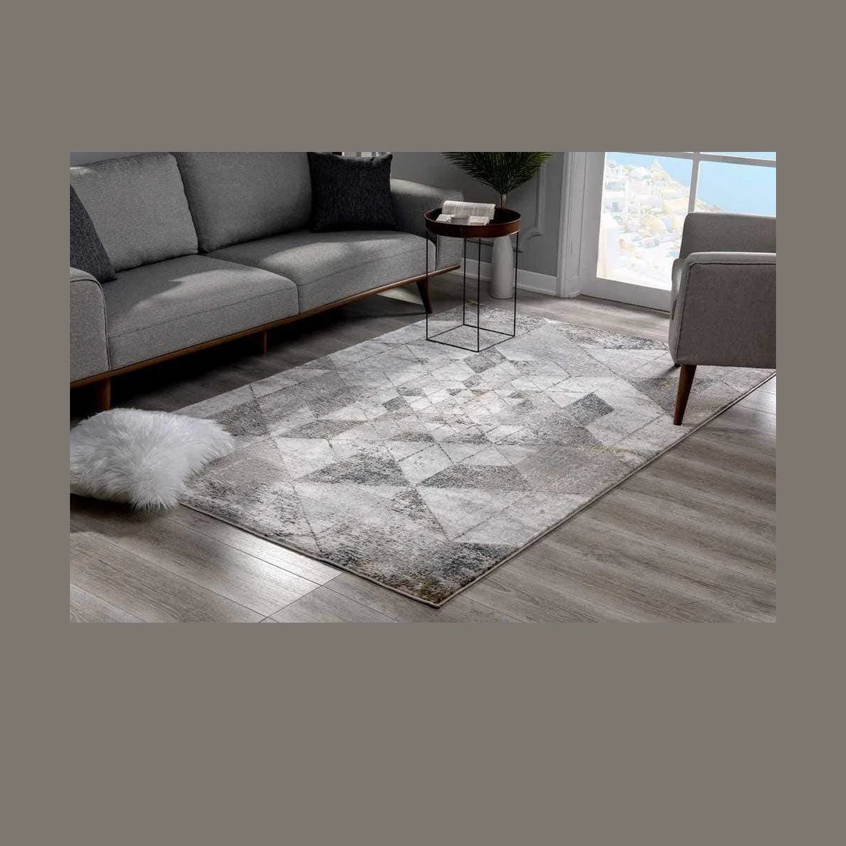 Skylar Rug - 201096 - Cream Grey - Image 2