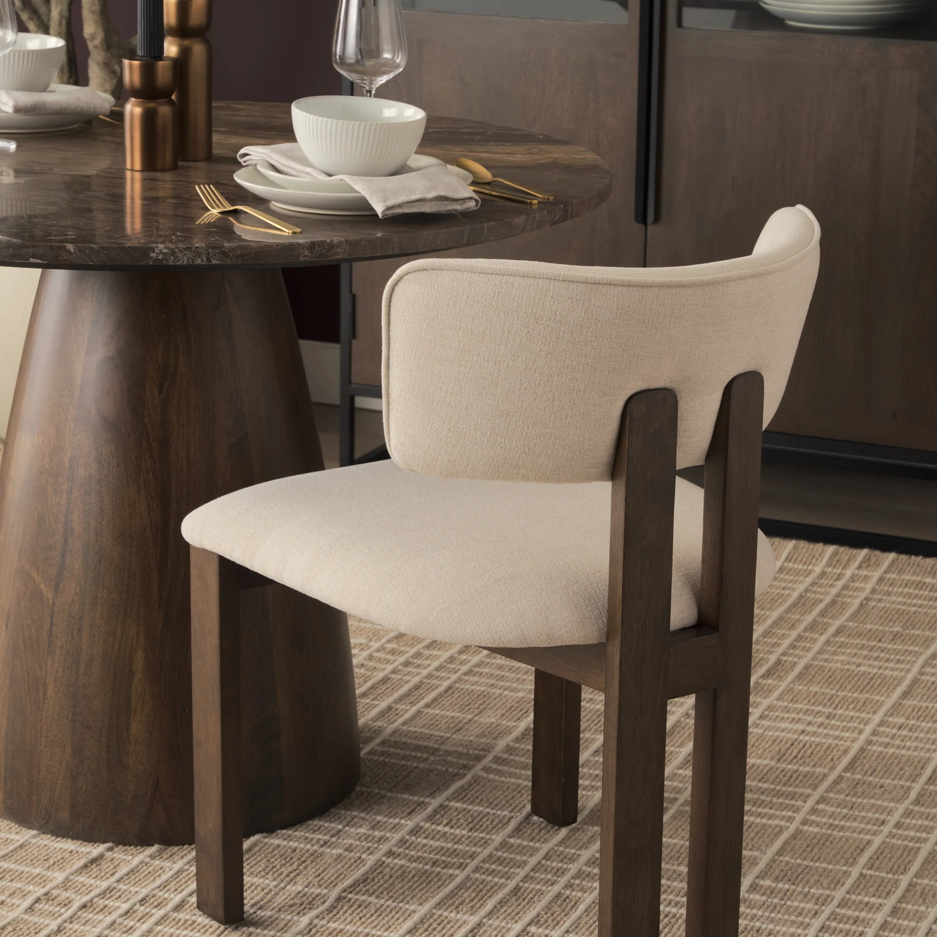 Soho Curved Tripod Frame Dining Chair - Image 10