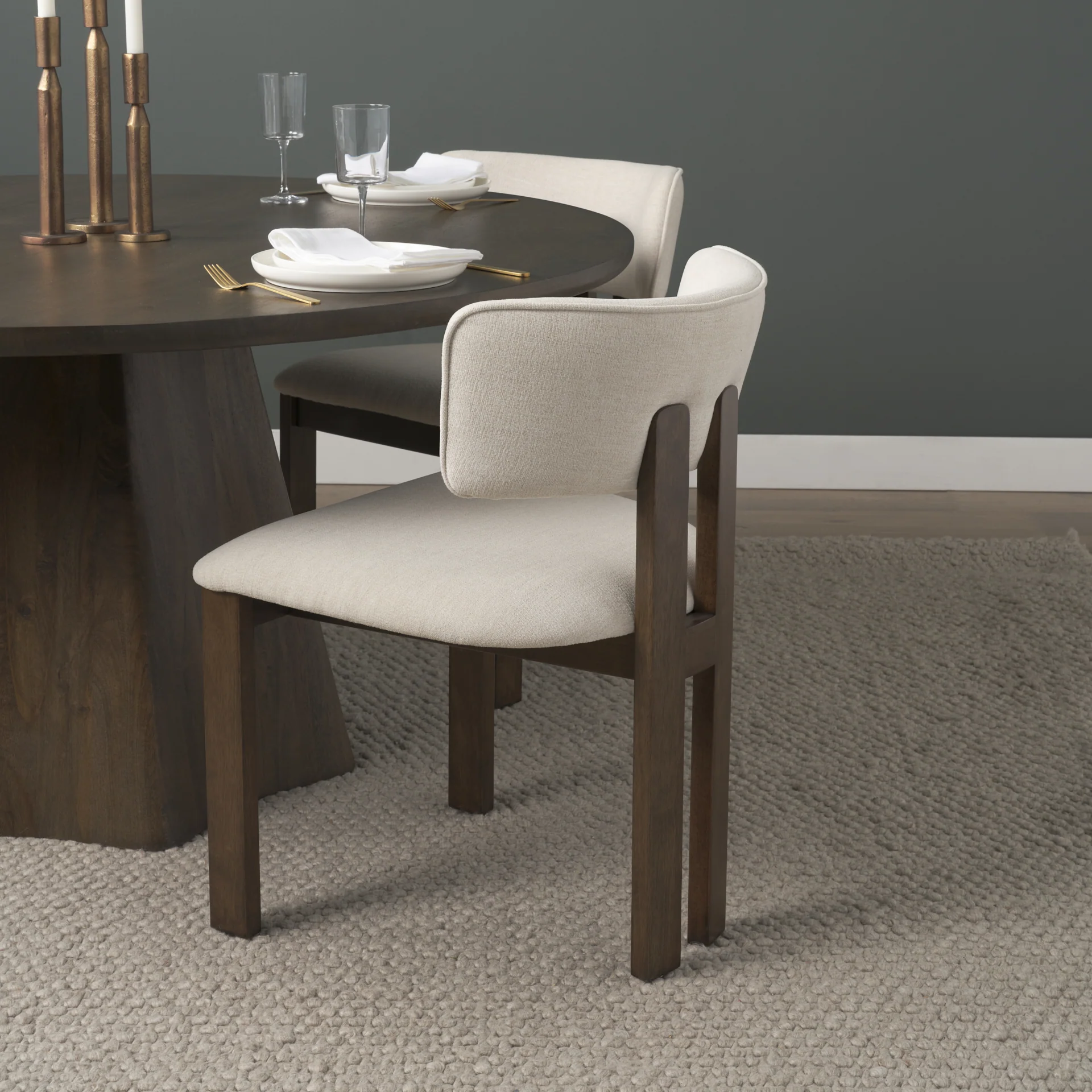 Soho Curved Tripod Frame Dining Chair - Image 11