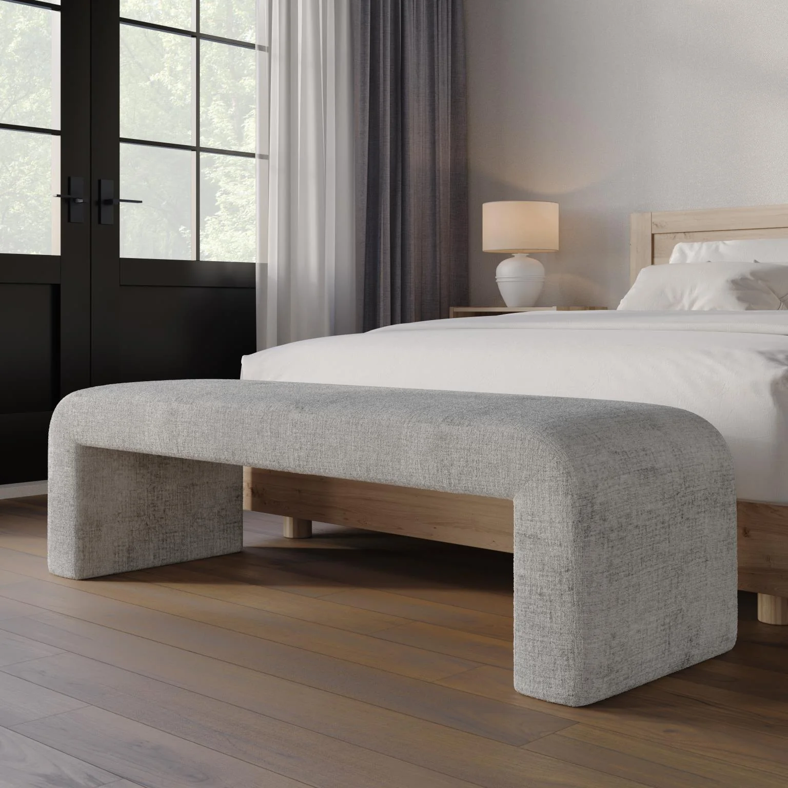 Sophia Large Upholstered Accent Bench - Image 10