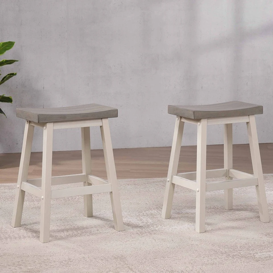 Stilla Solid Wood Saddle Counter Stool - Image 4