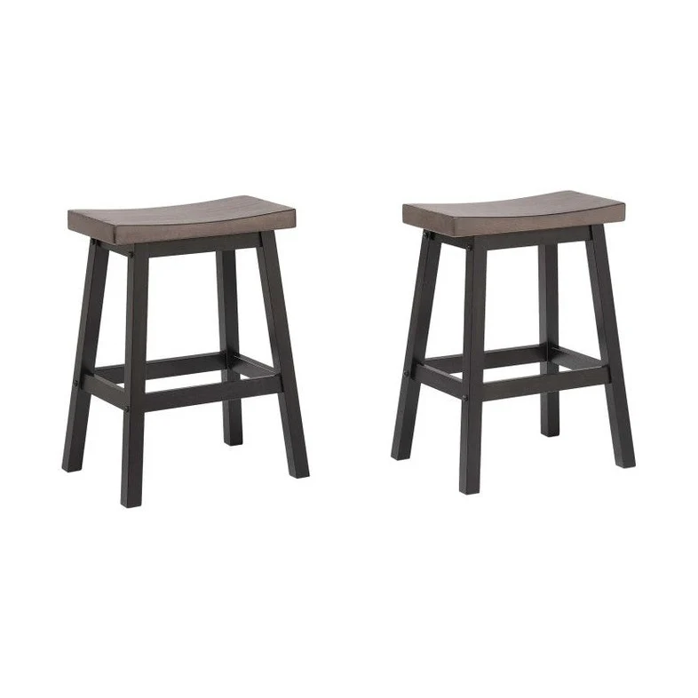 Stilla Solid Wood Saddle Counter Stool - Image 5