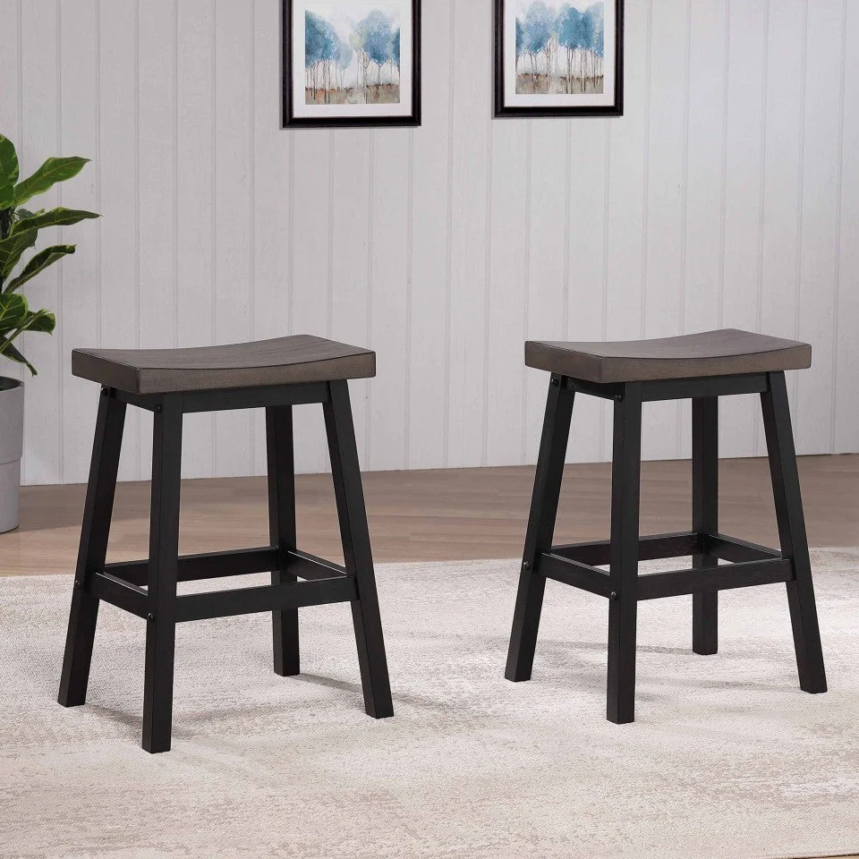Stilla Solid Wood Saddle Counter Stool - Image 6
