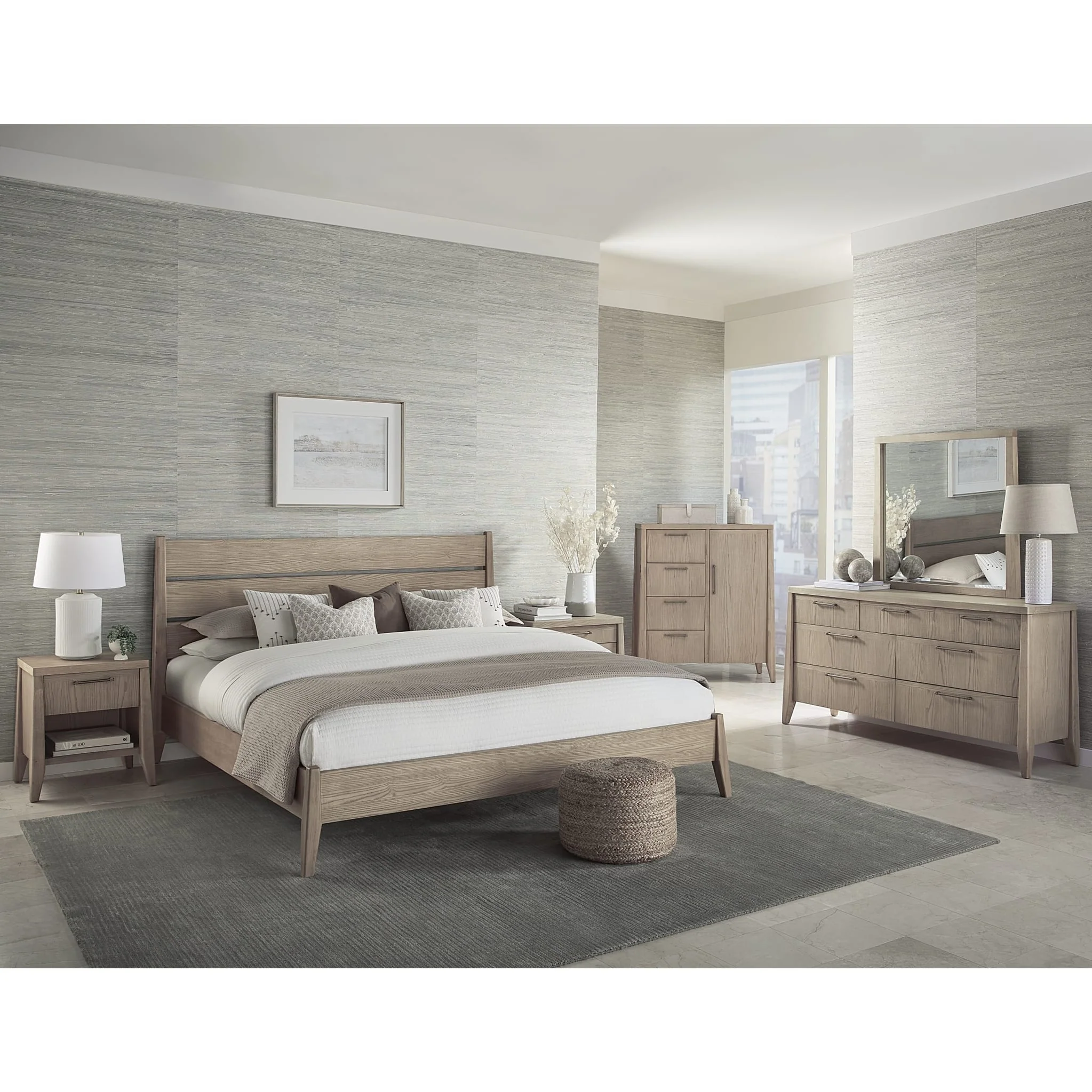 Sumire Slatted Ash Wood Platform Queen Bed in Ginger - Image 7