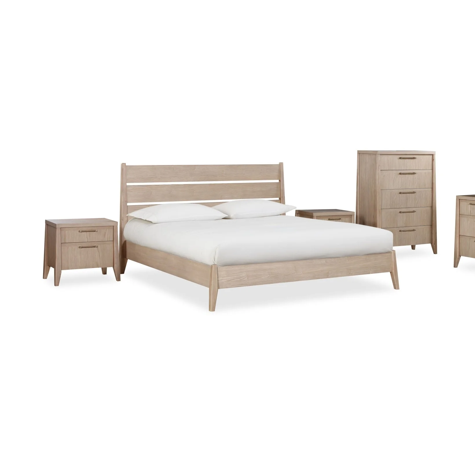 Sumire Two Drawer Ash Wood Nightstand in Ginger - Image 5