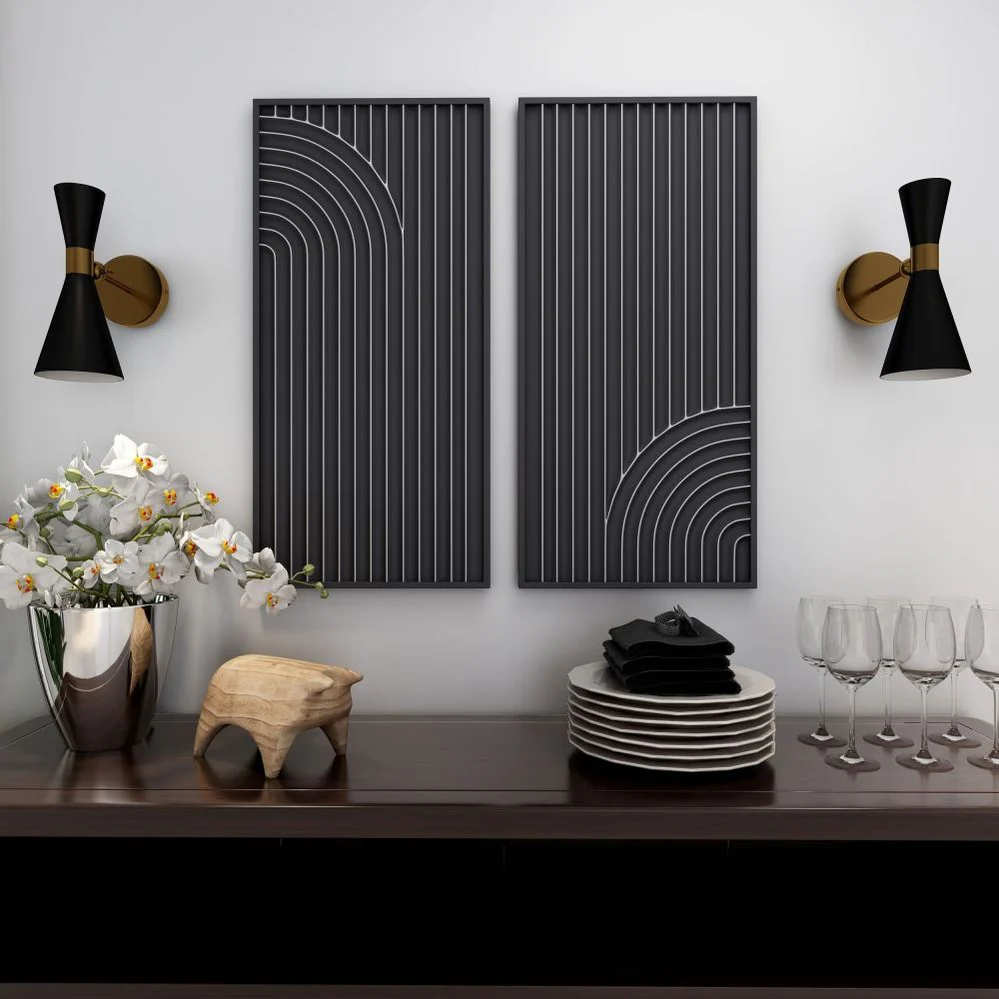 Sybil, Metal Wall Decor Black - Image 6