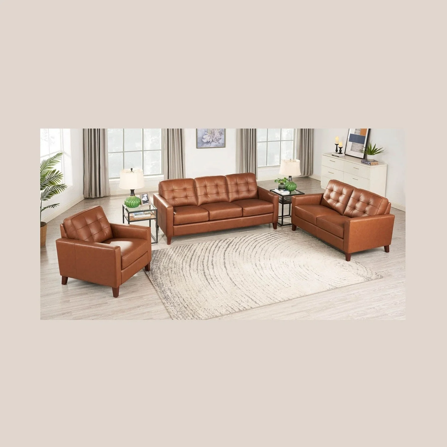 Tallon Genuine Leather Loveseat - Image 5