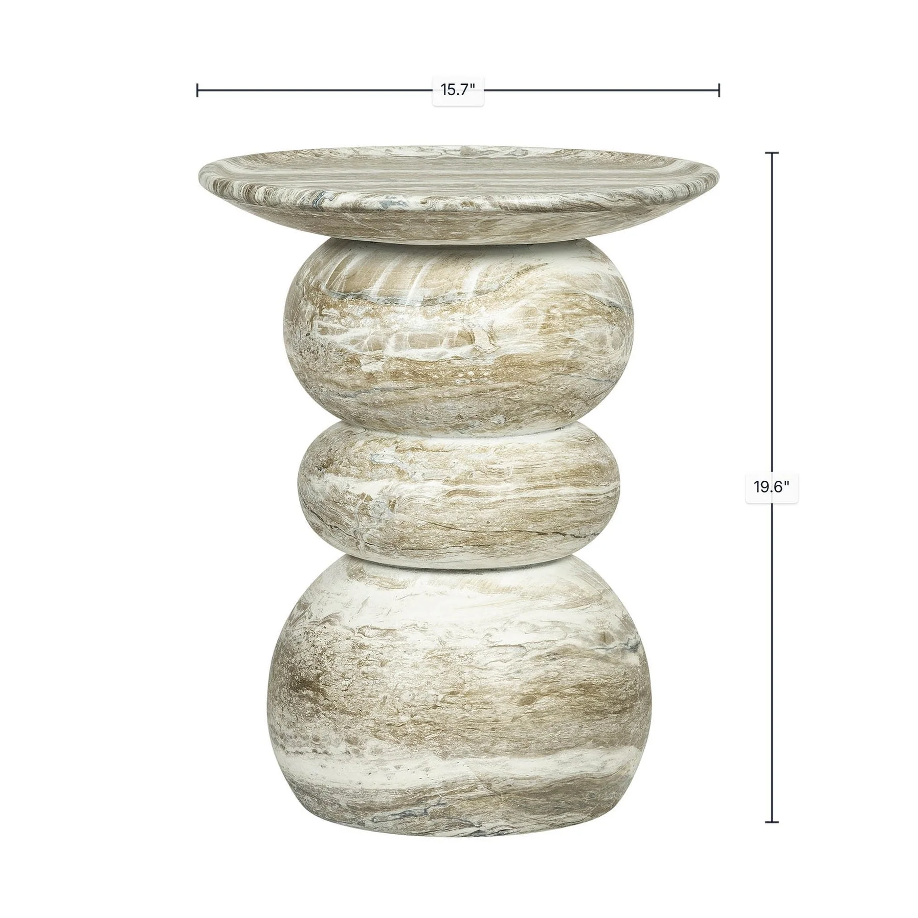 Temple Side Table - Grey Mist - Image 3
