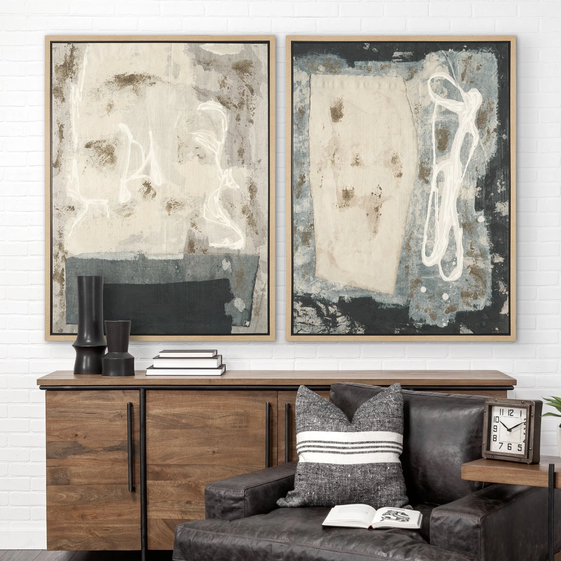 Textural Echo Framed Canvas Artwork - Image 15