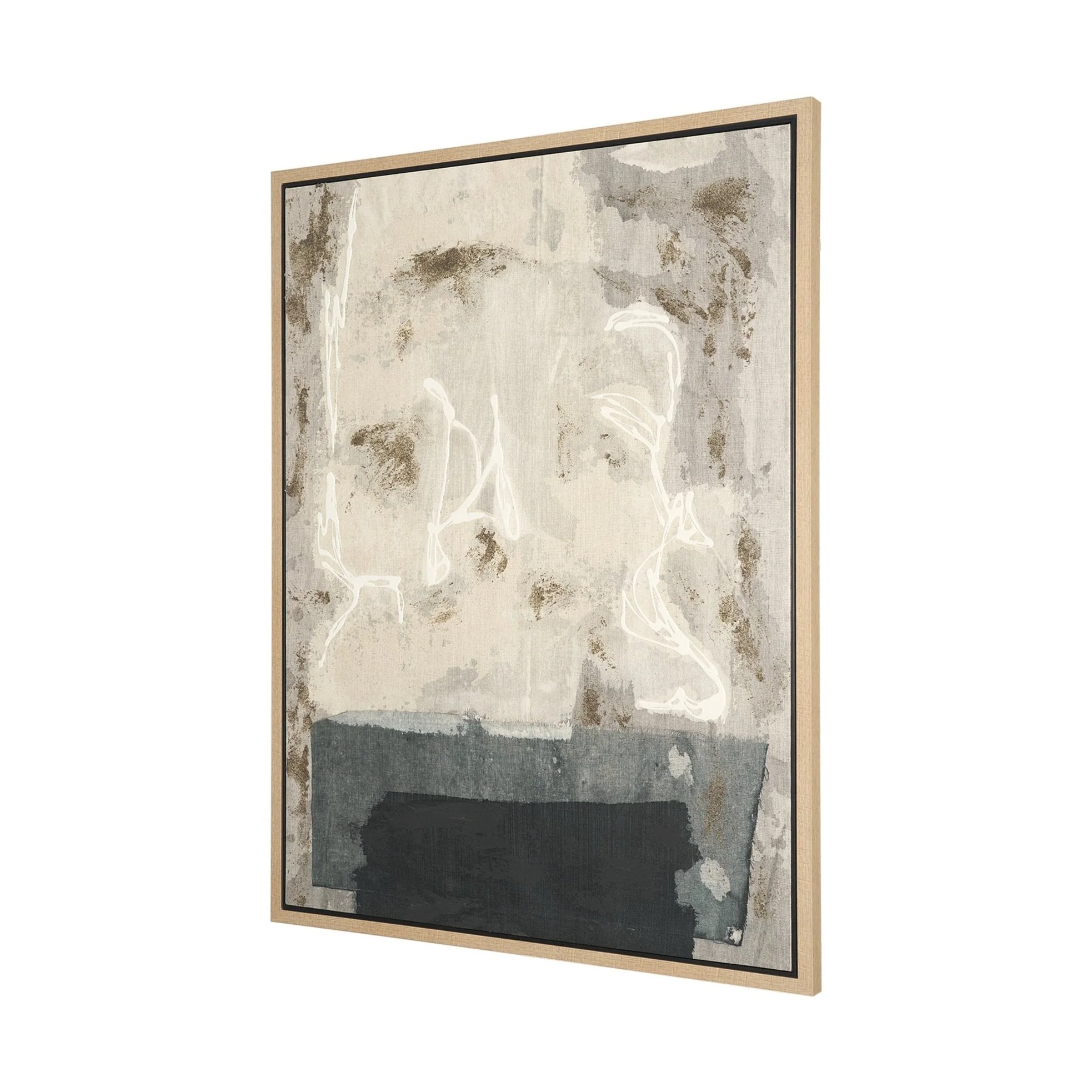 Textural Echo Framed Canvas Artwork - Image 2