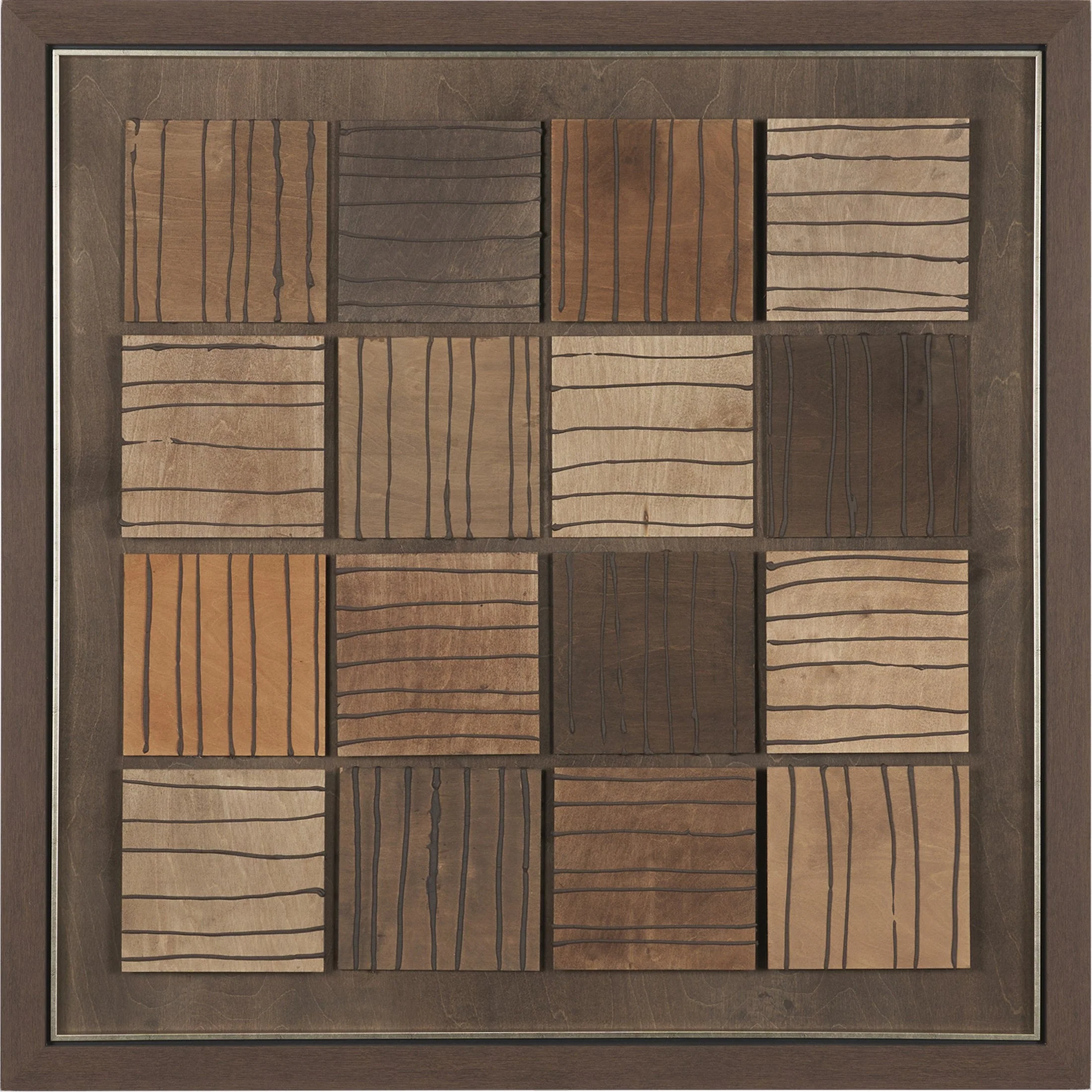 Timber Mosaic Handmade Original Framed Artwork Matted
