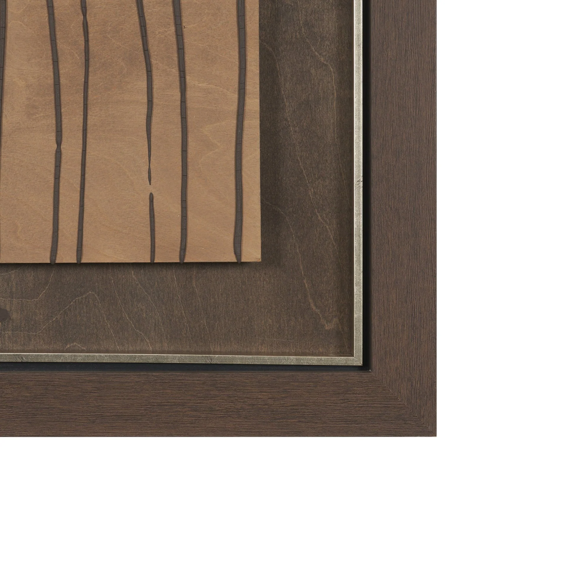 Timber Mosaic Handmade Original Framed Artwork Matted - Image 3