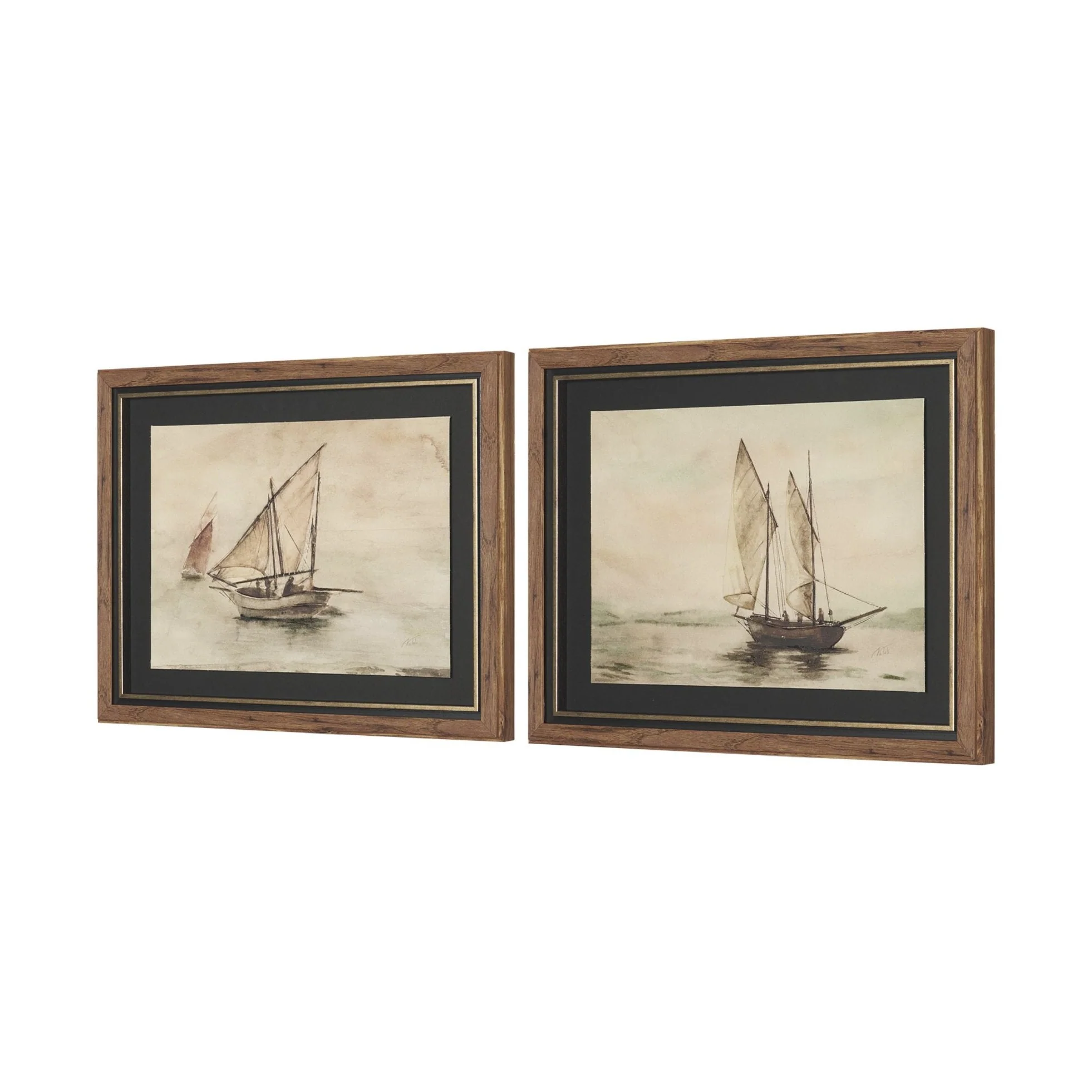 Timeless Voyage (Set of 2) Hand Embelished Framed Artwork - Image 2