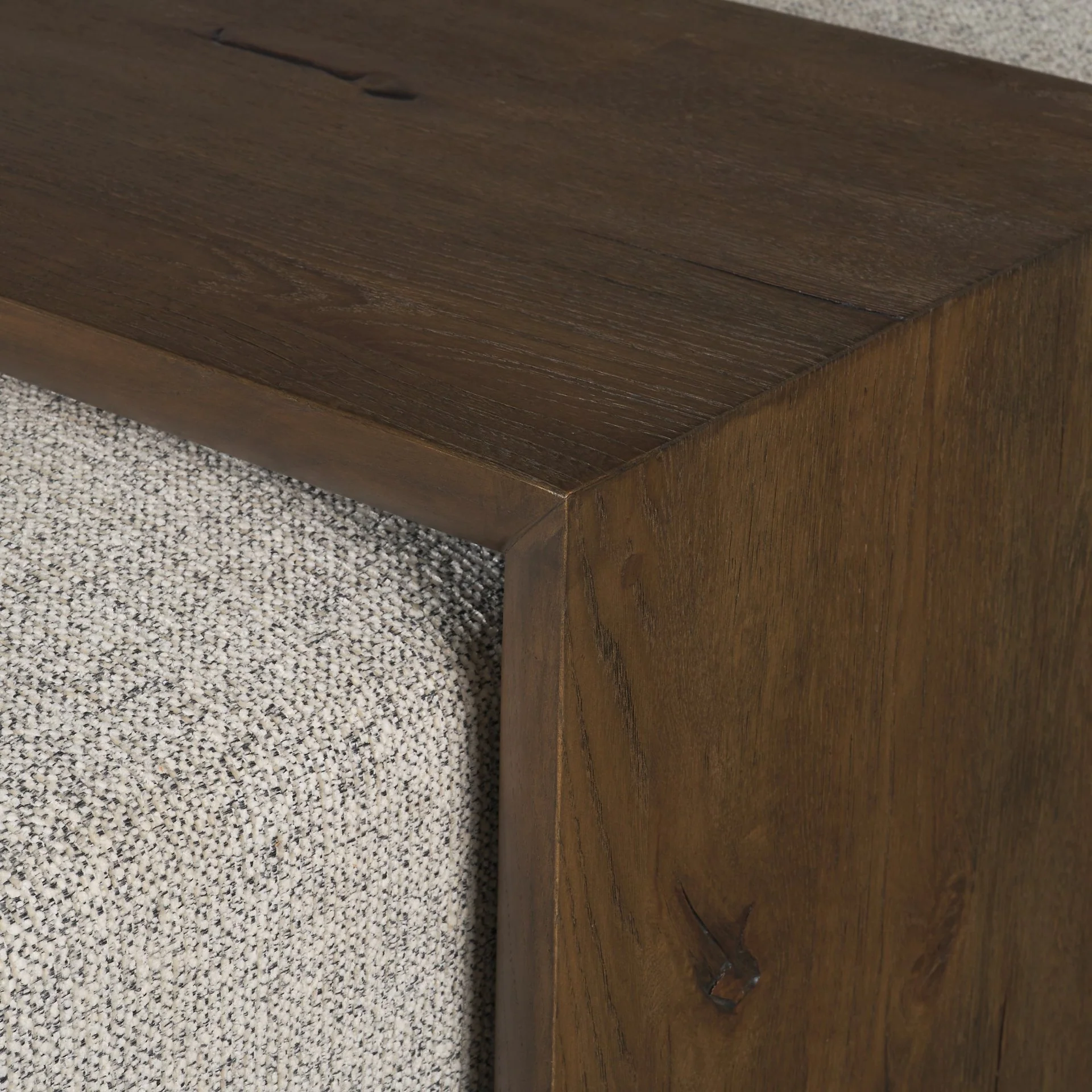 Trayden Gray Fabric w/ Brown Slider Top Coffee Table - Image 7