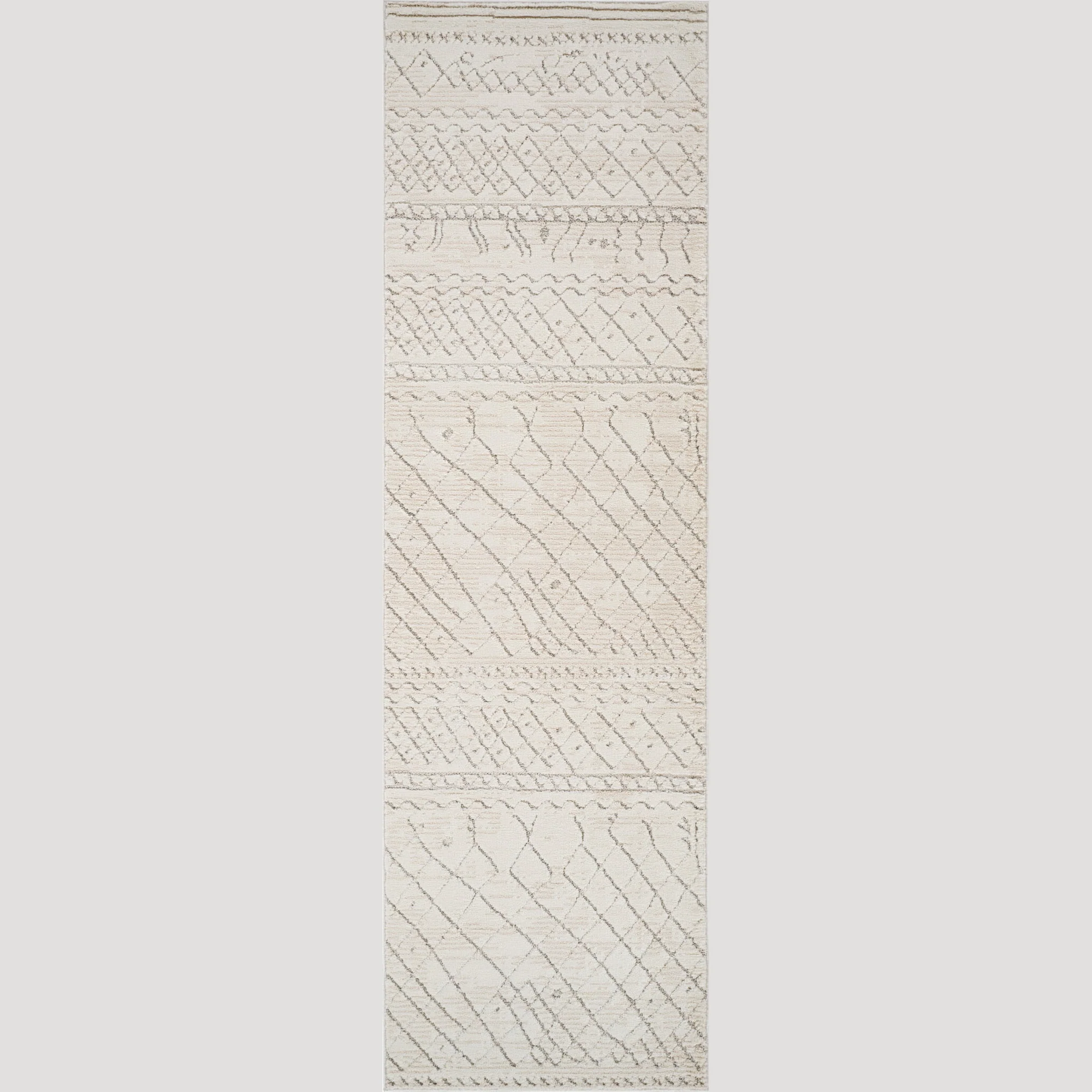 Tulum Beige Textured Moroccan Area Rug - Image 11