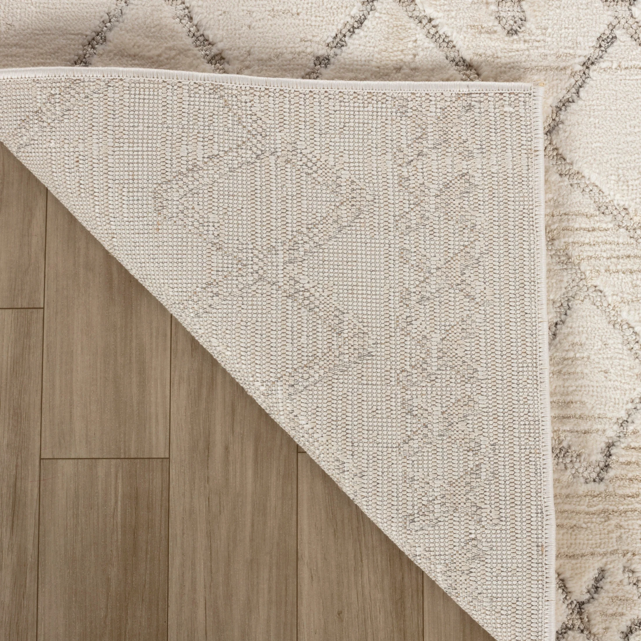 Tulum Beige Textured Moroccan Area Rug - Image 7